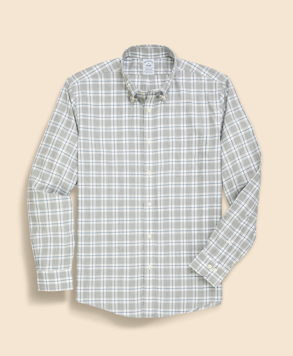ノンアイロン　ストレッチコットンツイル　チェック　スポーツシャツ　Regular Fit