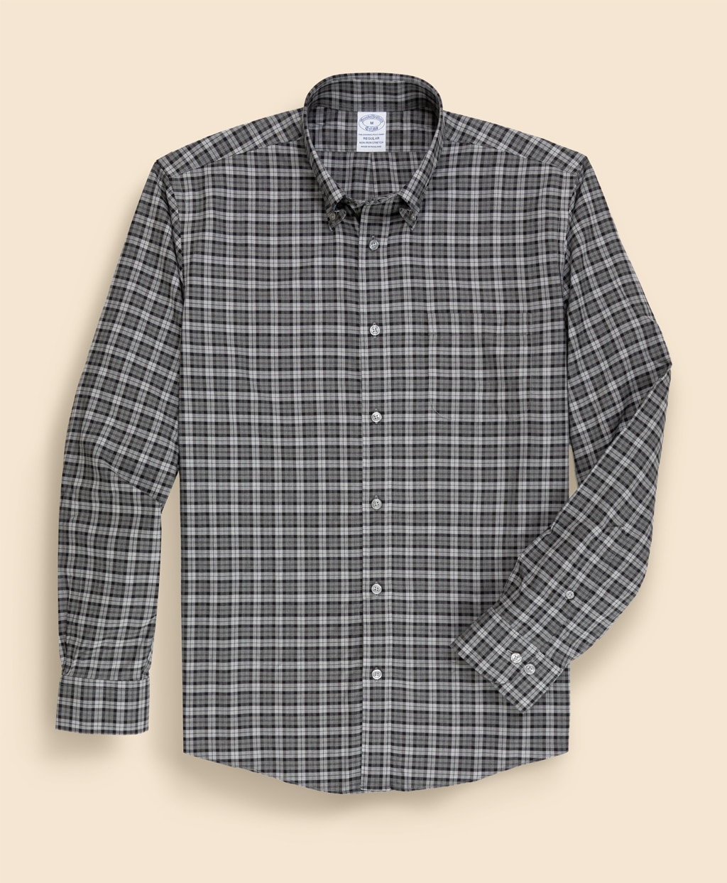 ノンアイロン　ストレッチコットンツイル　チェック　スポーツシャツ　Regular Fit1