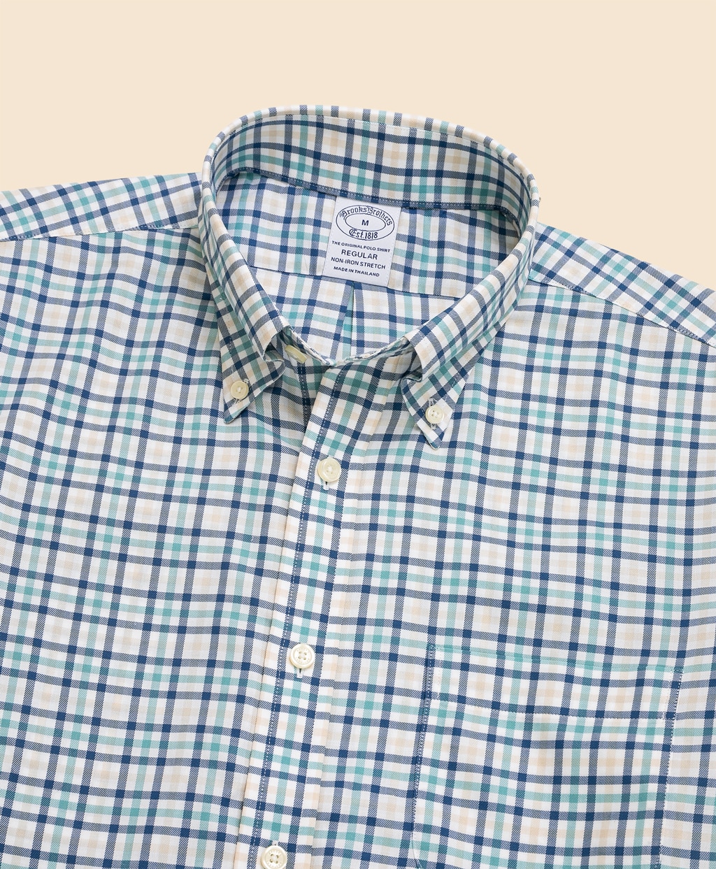 ノンアイロン　ストレッチコットンツイル　チェック　スポーツシャツ　Regular Fit3