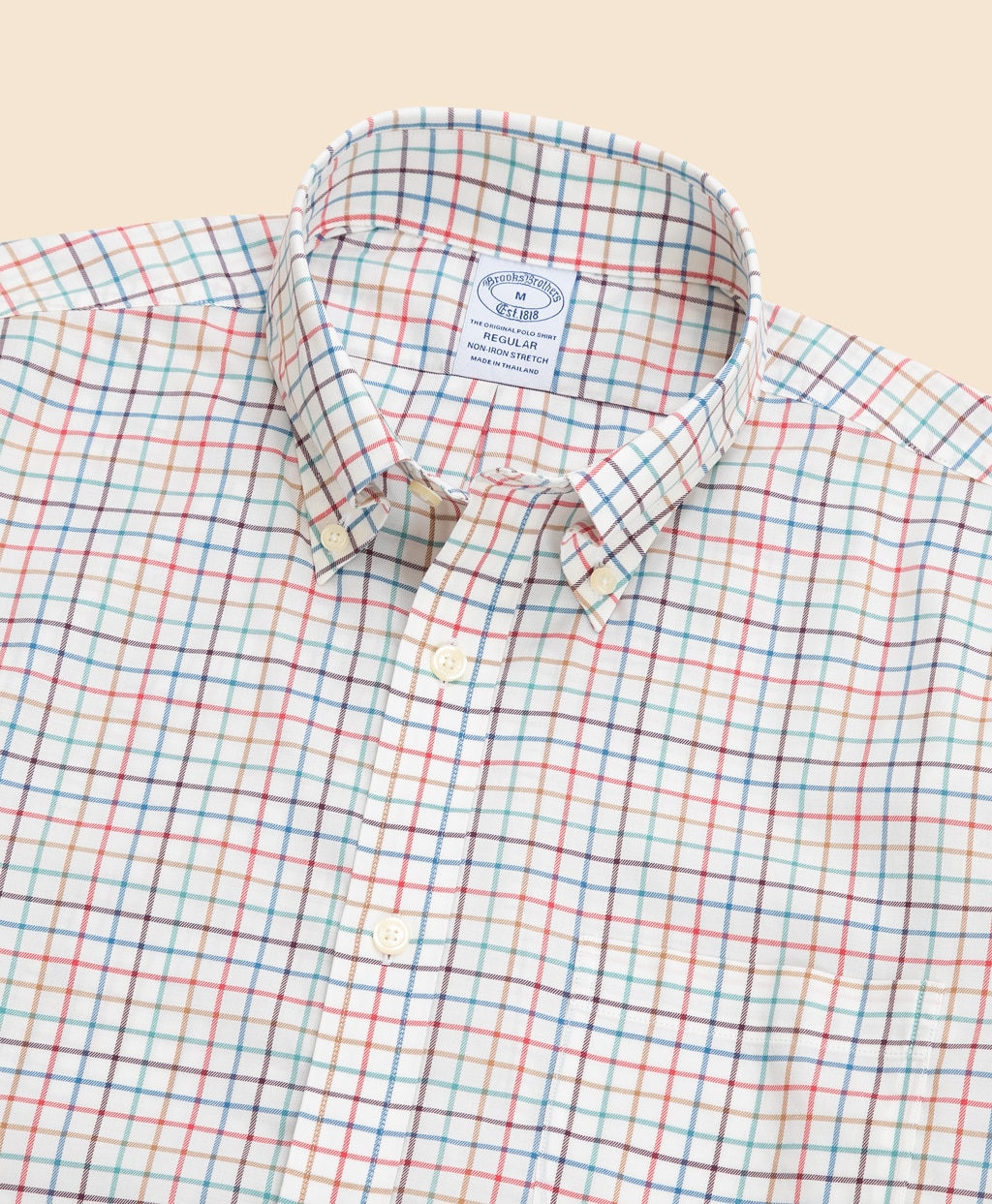 ノンアイロン　ストレッチコットンツイル　チェック　スポーツシャツ　Regular Fit3