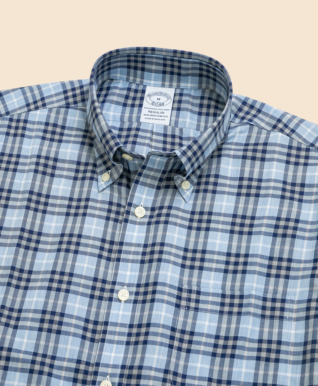 ノンアイロン　ストレッチコットンツイル　チェック　スポーツシャツ　Regular Fit3