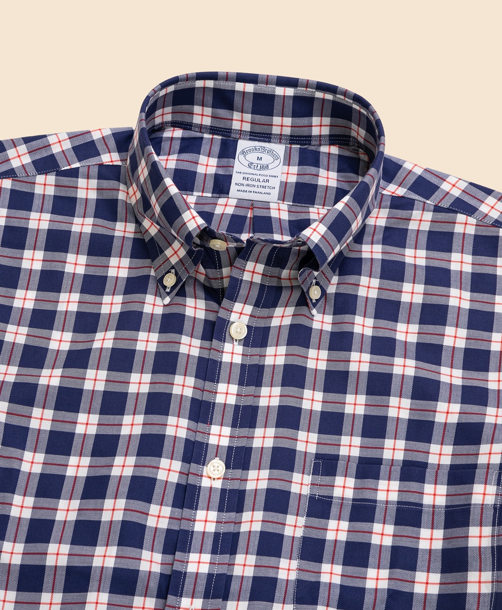 ノンアイロン　ストレッチコットンツイル　チェック　スポーツシャツ　Regular Fit3