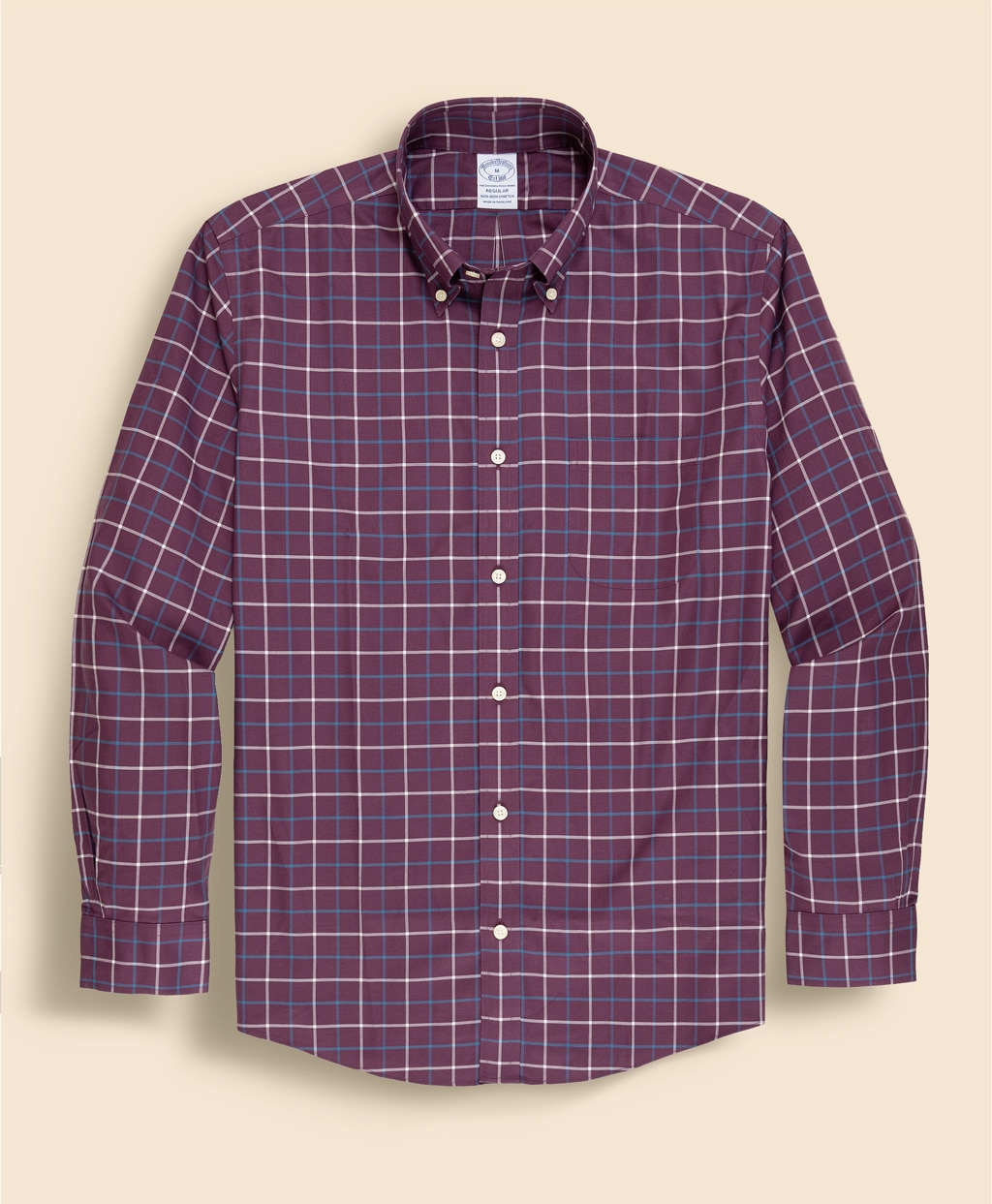 ノンアイロン　ストレッチコットンツイル　チェック　スポーツシャツ　Regular Fit1