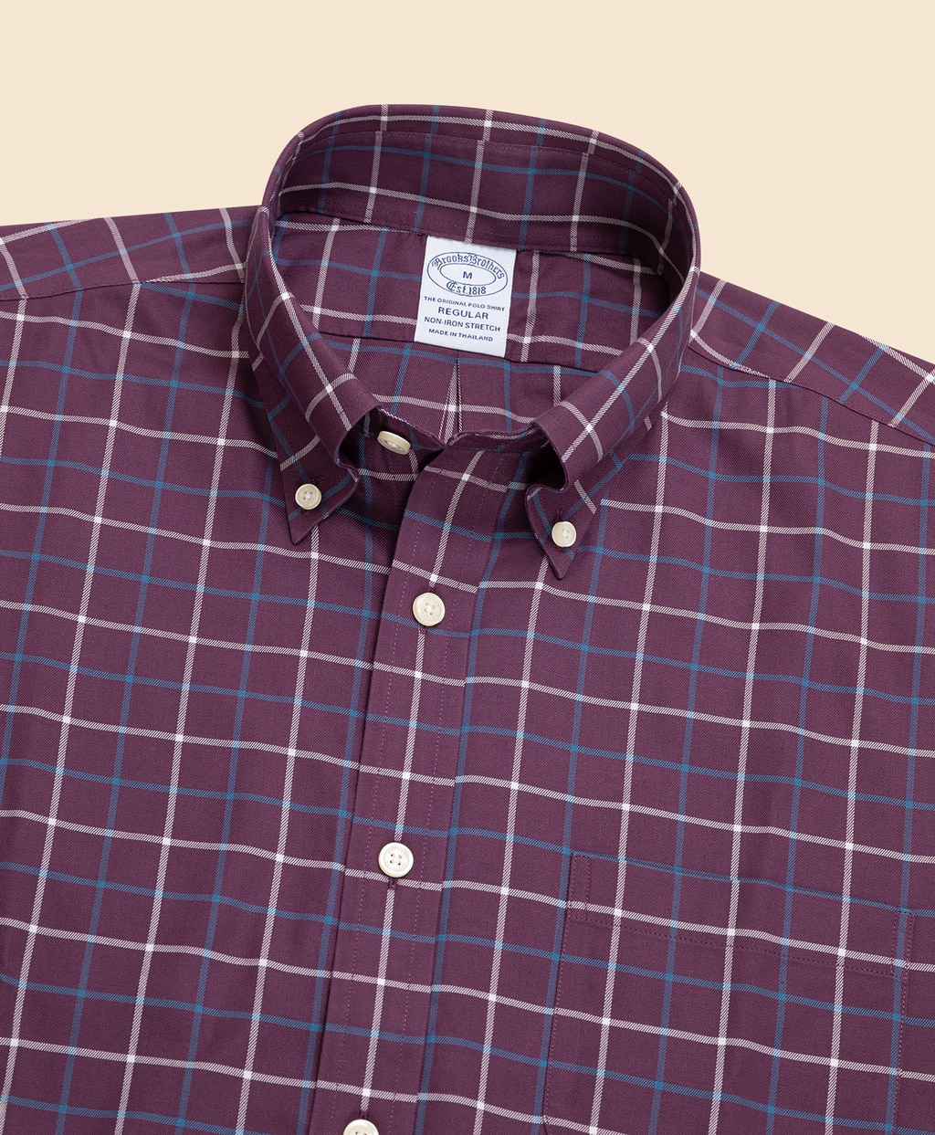 ノンアイロン　ストレッチコットンツイル　チェック　スポーツシャツ　Regular Fit3