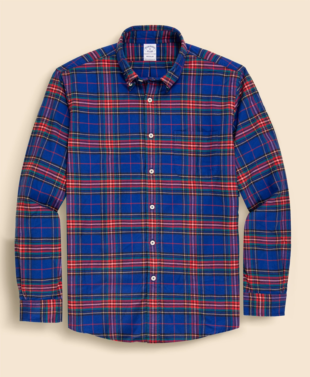 コットン　フランネル　シーズナルパターン　スポーツシャツ　Regular Fit1