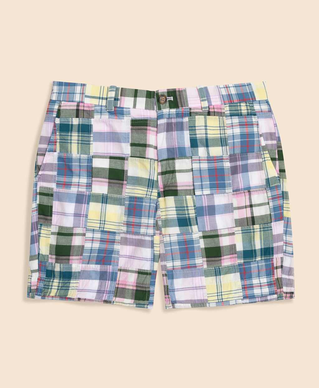 コットン　マドラスパッチワーク　7inショーツ5