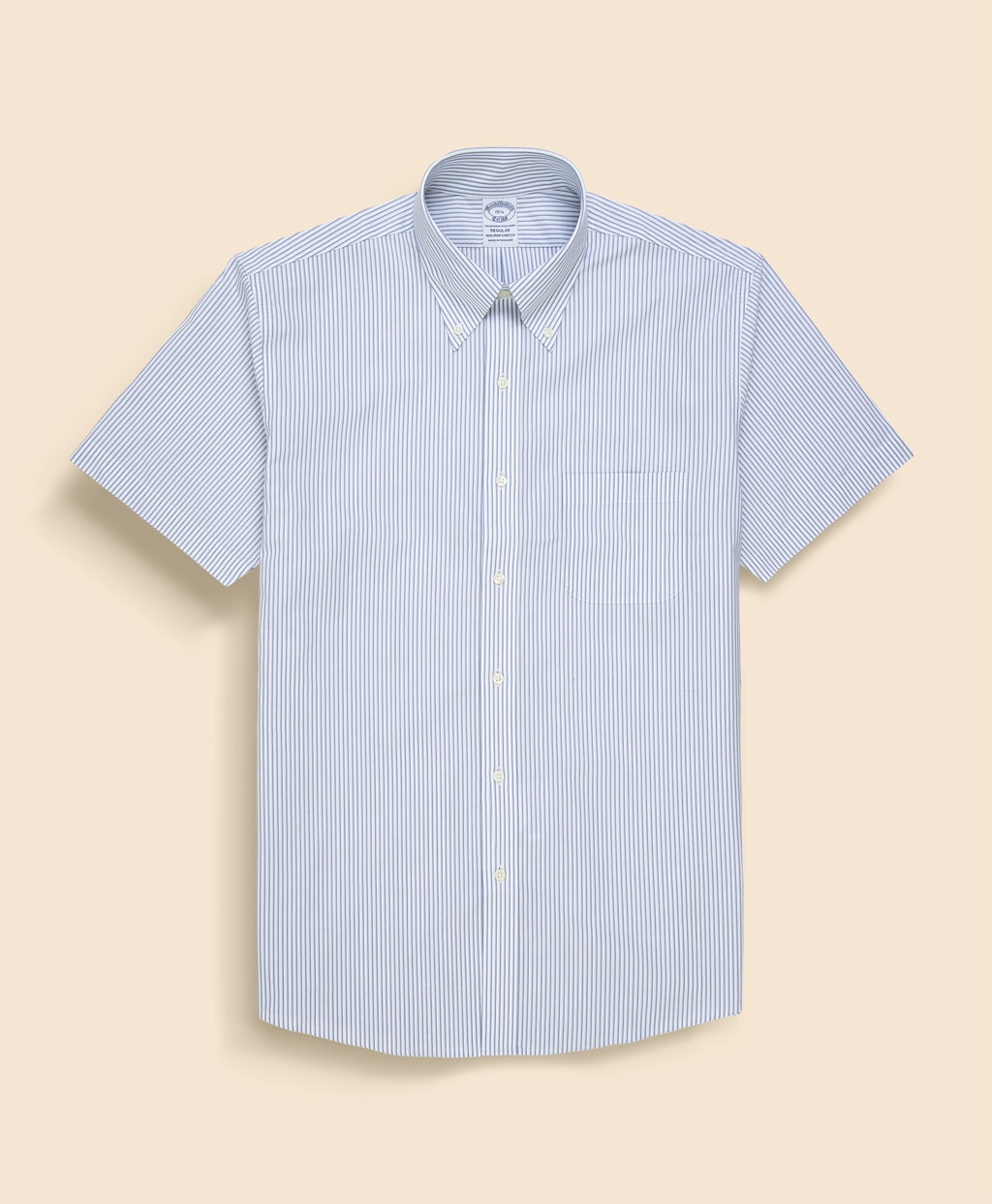 ノンアイロン　ストレッチブロードクロス　ストライプ　ショートスリーブ　ドレスシャツ　Regular Fit3