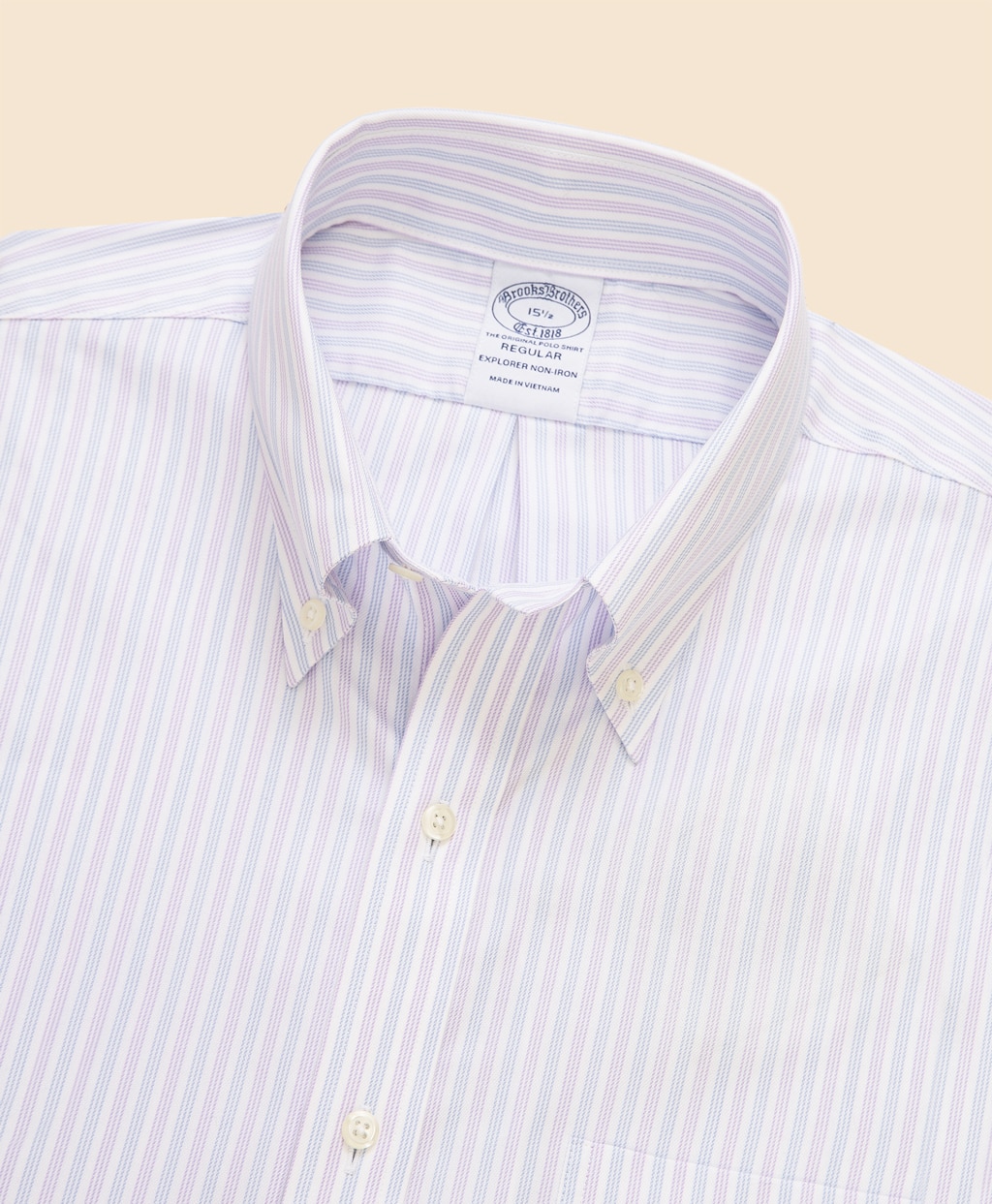 Brooks Brothers Explorer　ノンアイロン　ストライプ　ショートスリーブ　ドレスシャツ　Regular Fit2