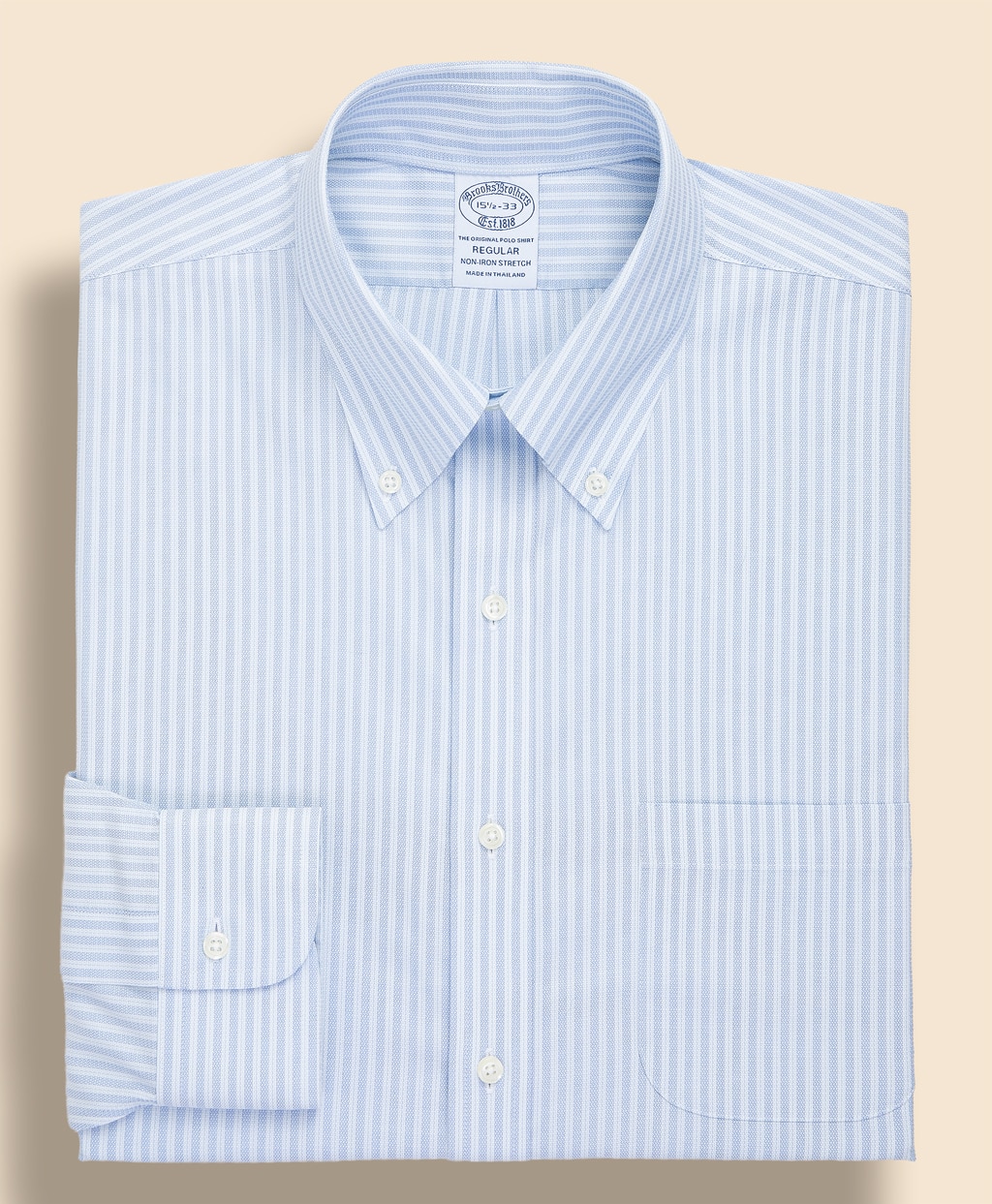 ノンアイロン　ストレッチロイヤルオックスフォード　ストライプ　ドレスシャツ　Regular Fit2