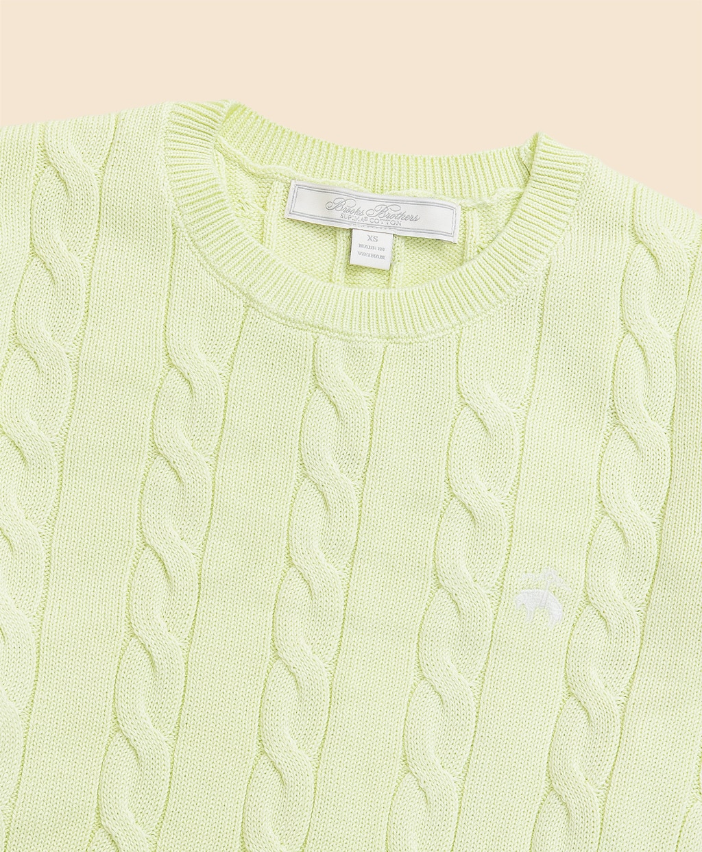 スーピマコットン　GFロゴ　ケーブル　ショートスリーブセーター2