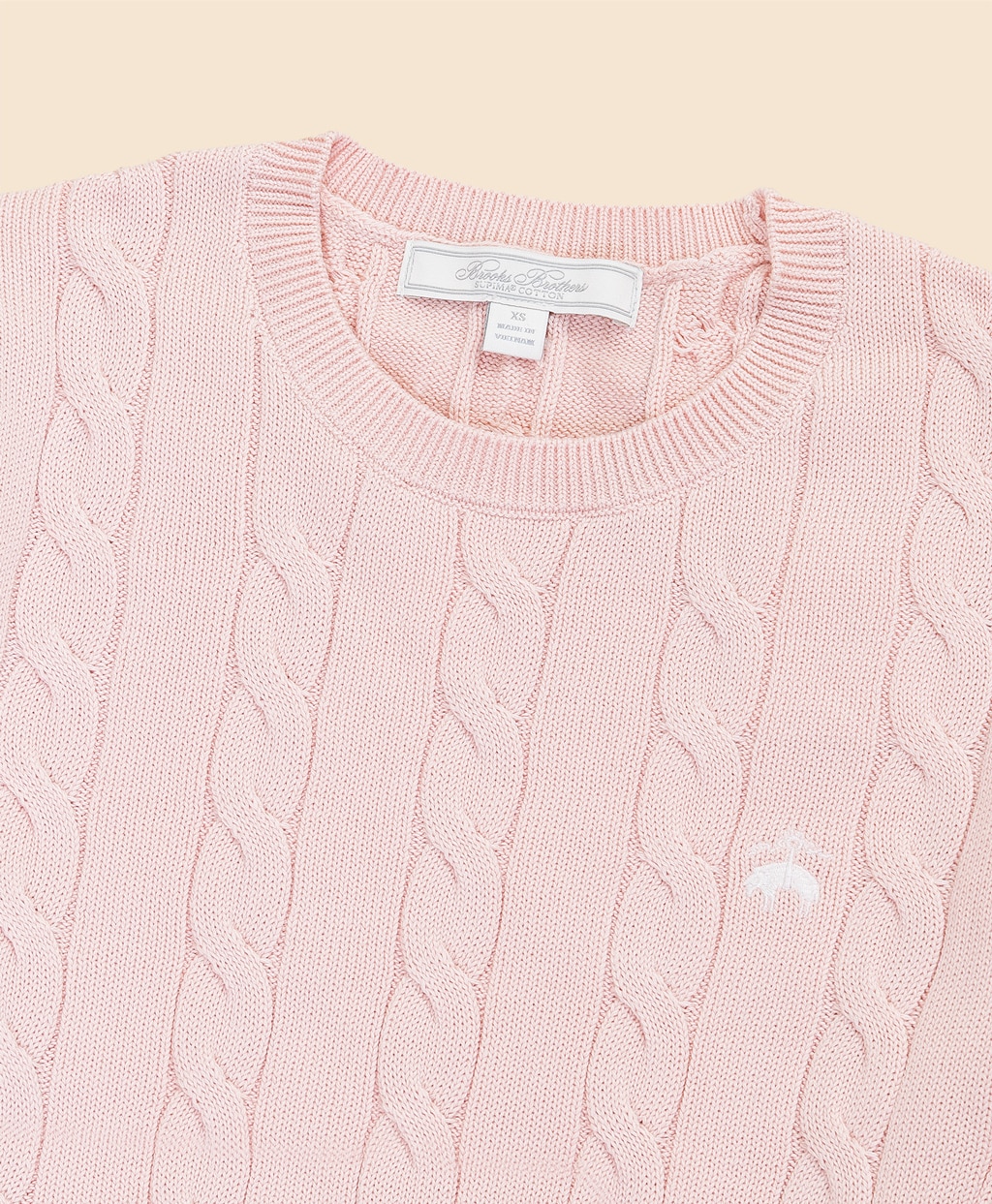 スーピマコットン　GFロゴ　ケーブル　ショートスリーブセーター2