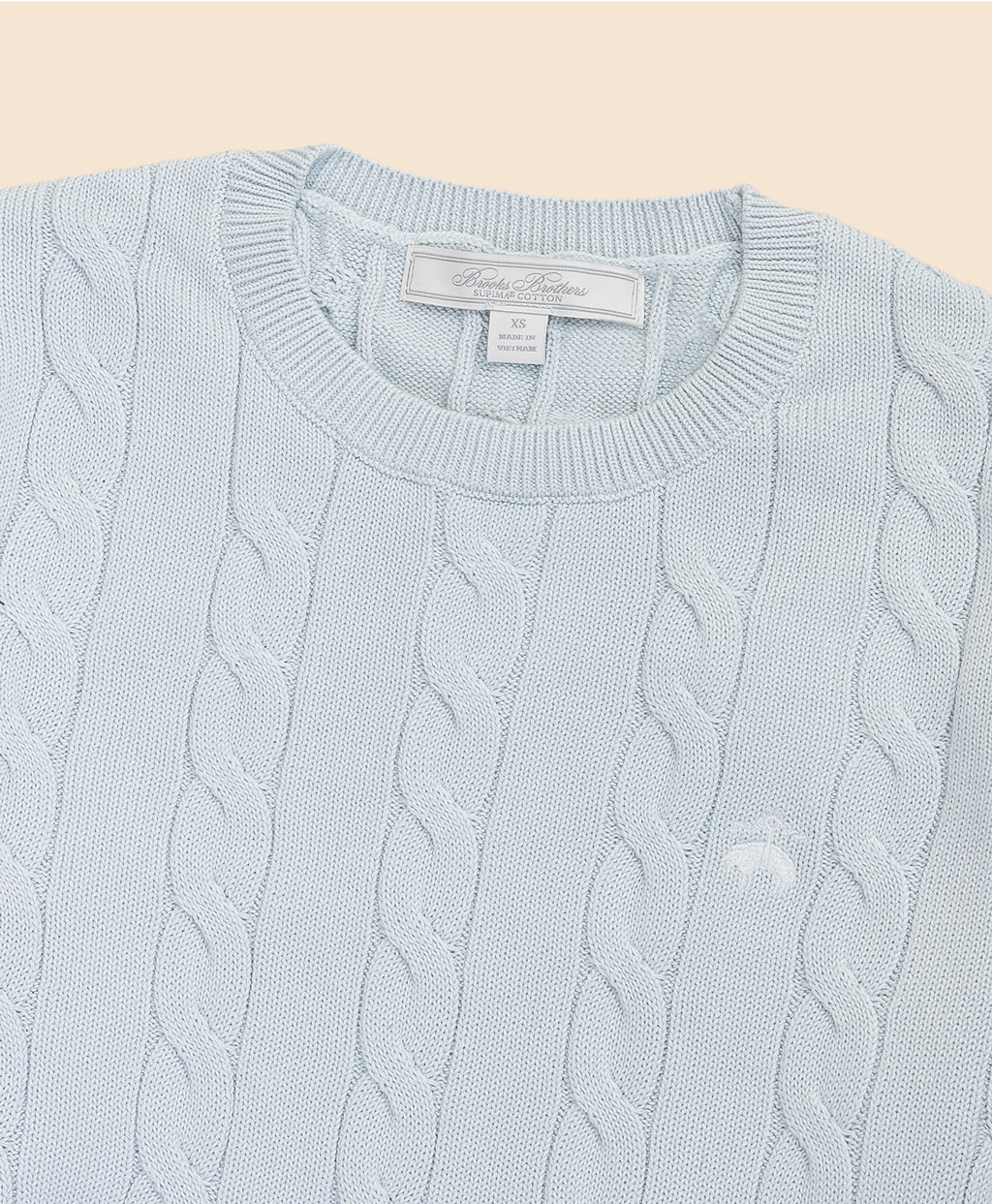 スーピマコットン　GFロゴ　ケーブル　ショートスリーブセーター2