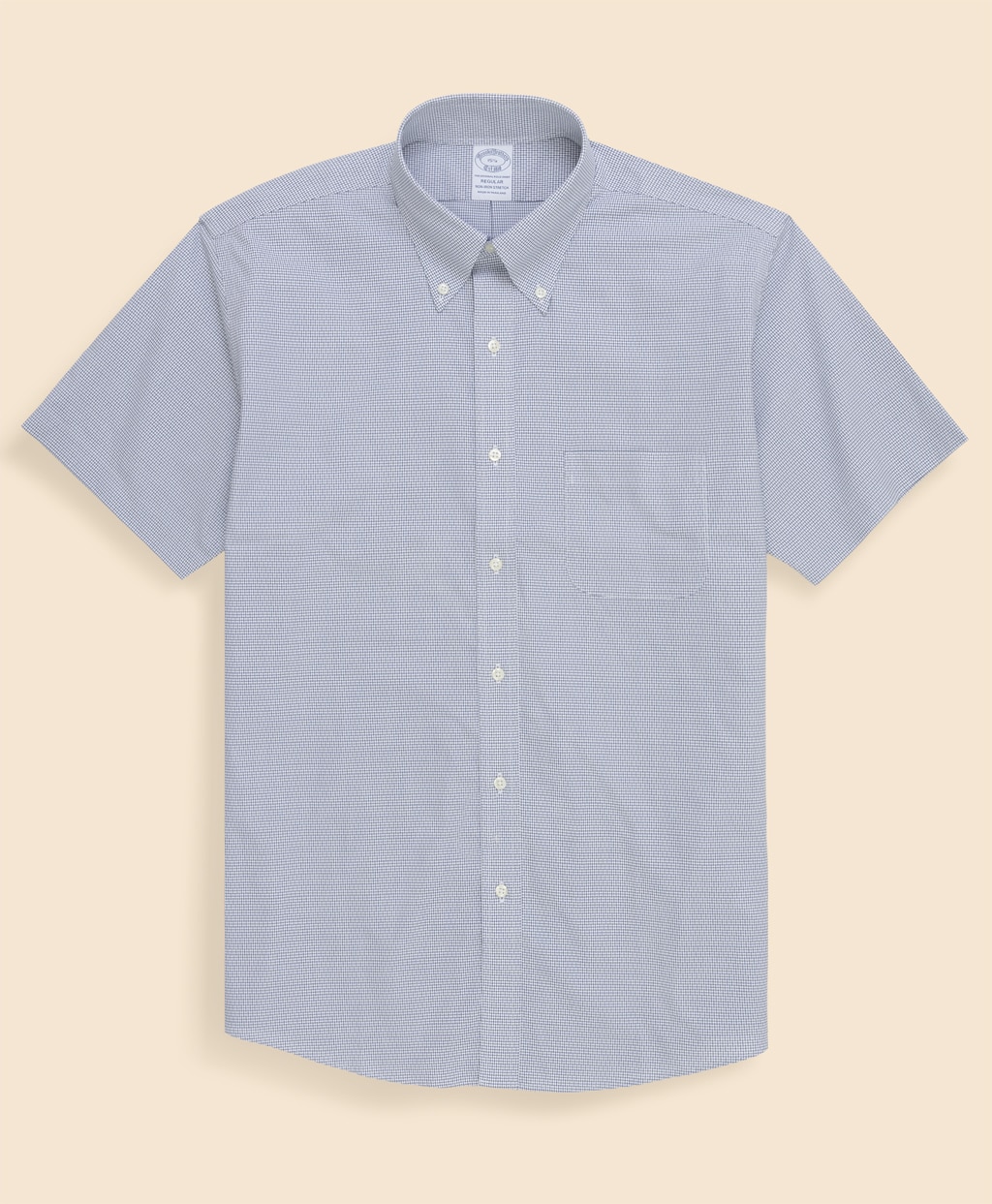 ノンアイロン　ストレッチコットンドビー　マイクログリッド　ショートスリーブ　ドレスシャツ　Regular Fit3