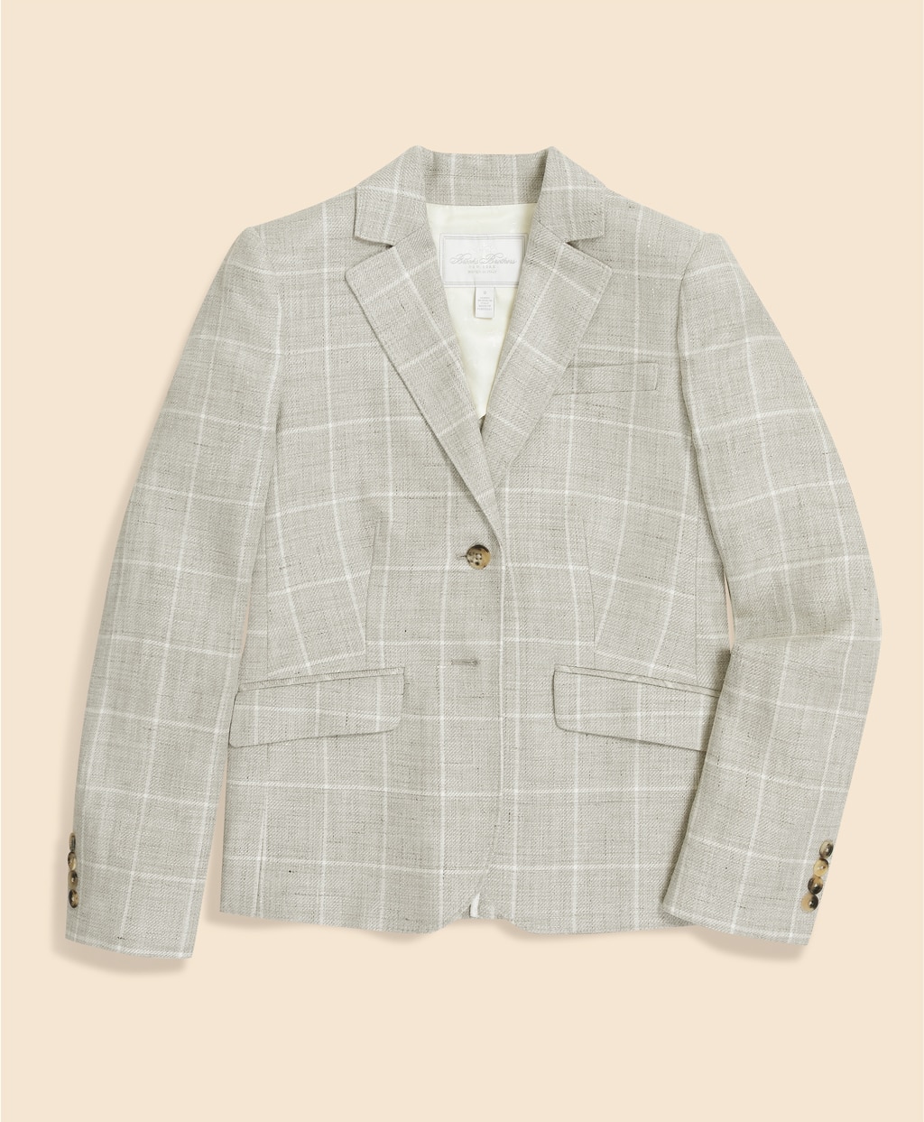 リネン／ウール　ウィンドウペイン　シングル２ボタンジャケット6