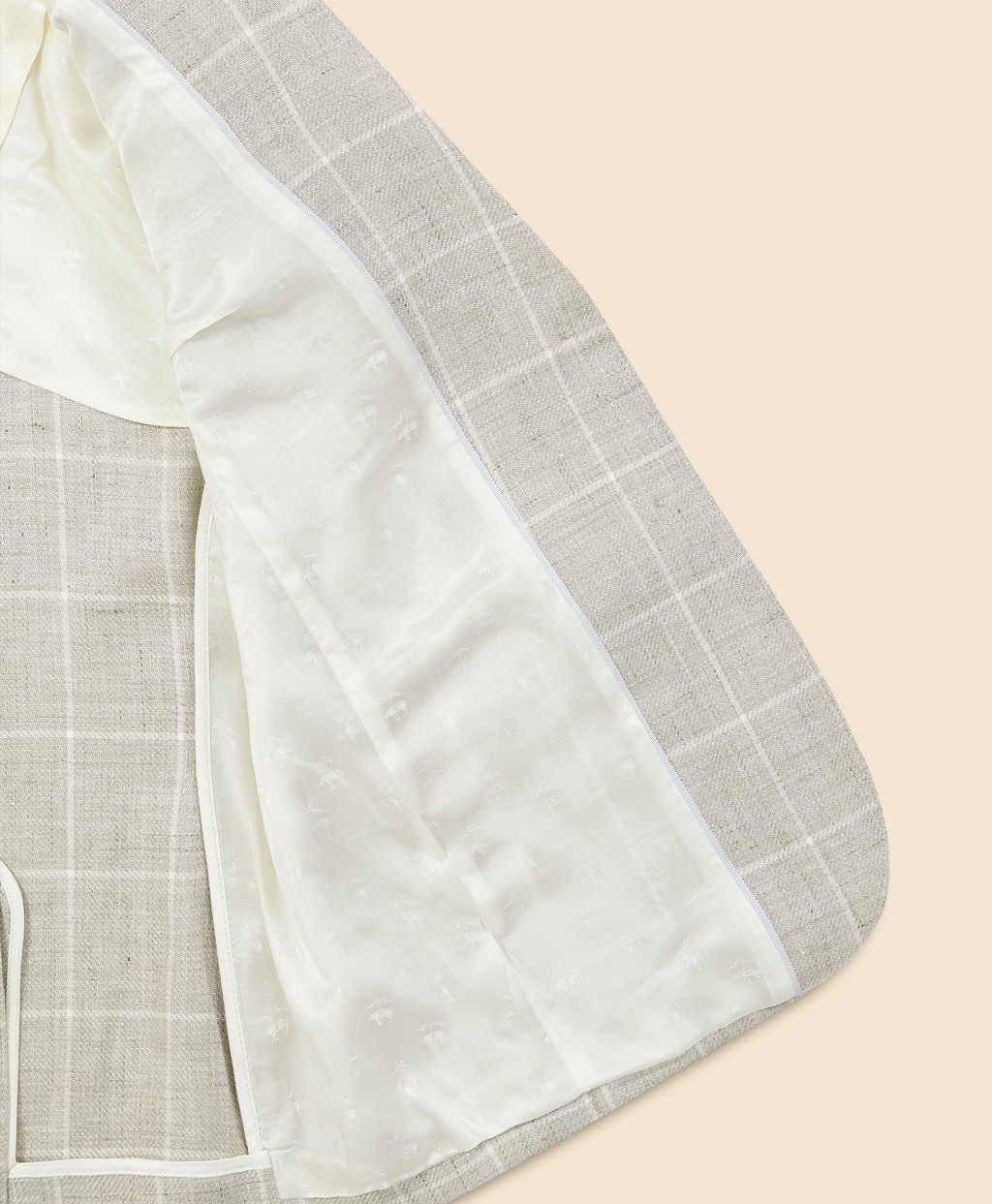 リネン／ウール　ウィンドウペイン　シングル２ボタンジャケット8