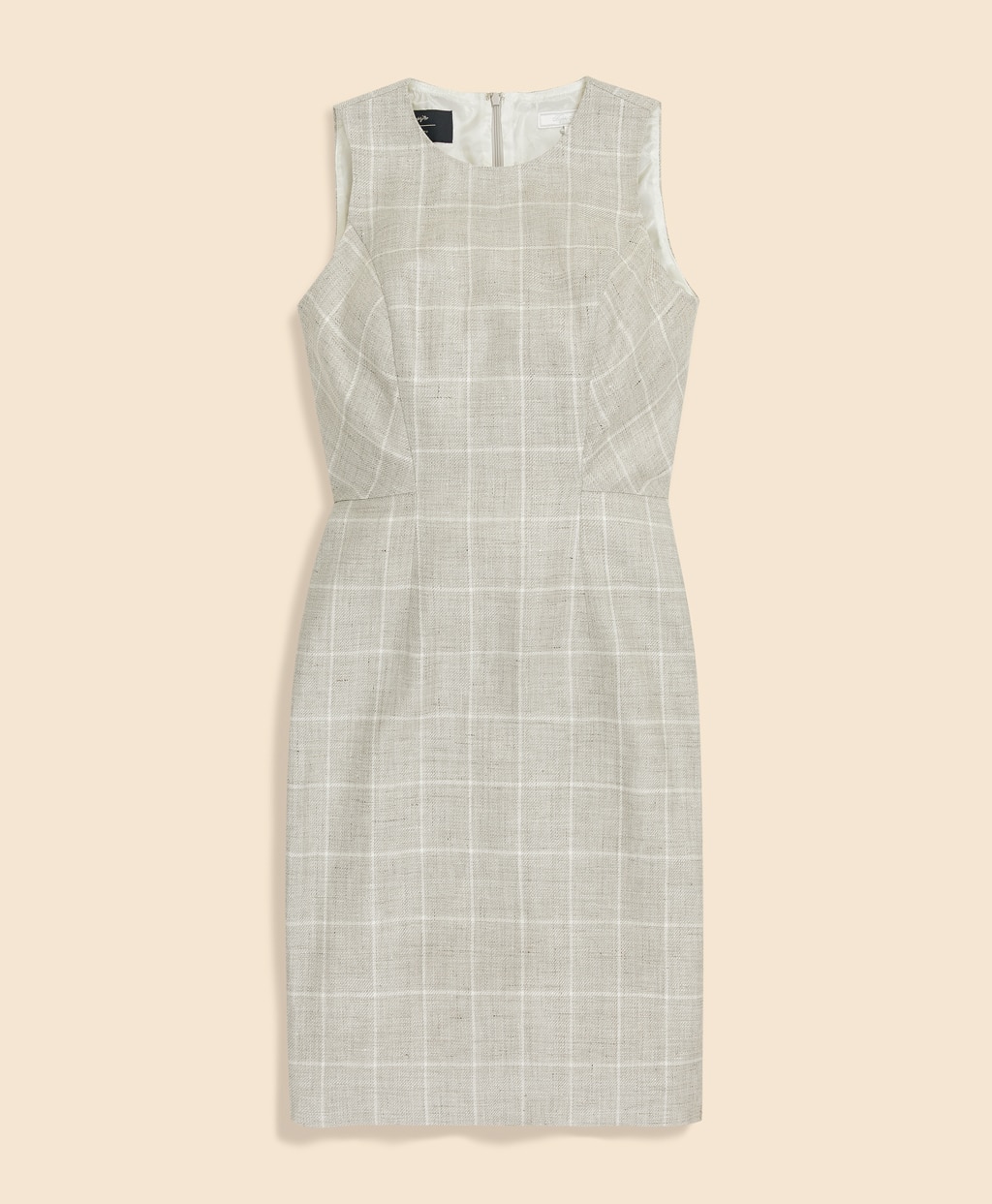 リネン／ウール　ウィンドウペイン　ノースリーブドレス5