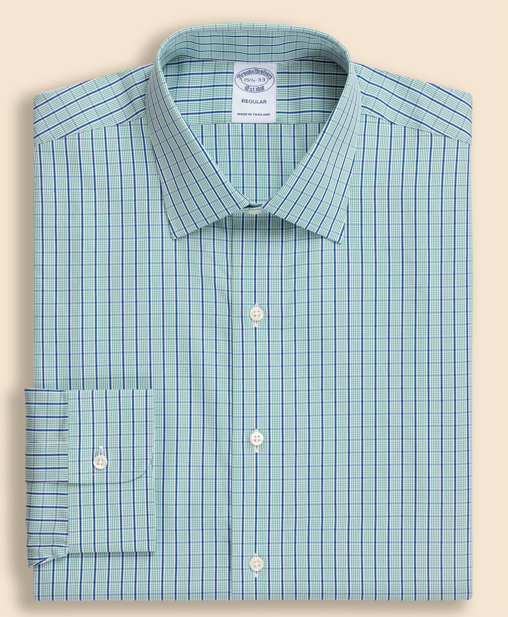 スーピマコットン　シーズナルパターン　フレンチプラケット　ドレスシャツ　Regular Fit1
