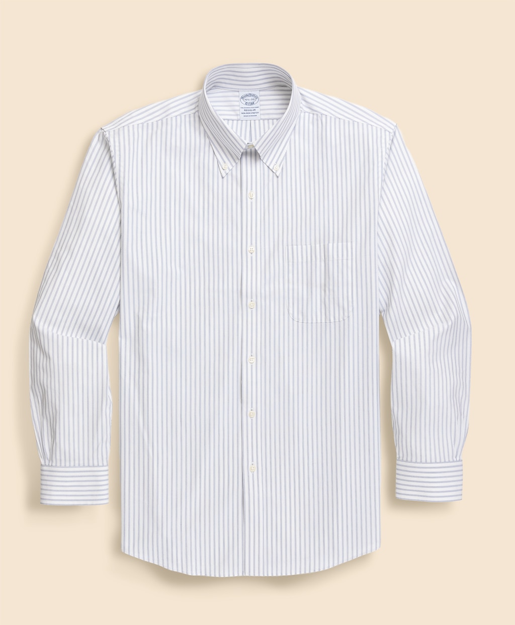 ノンアイロン　ストレッチドビー　トリプルストライプ　ドレスシャツ　Regular Fit2