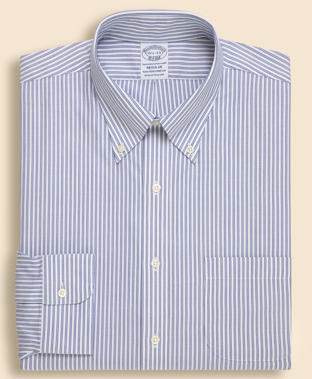 ノンアイロン　ストレッチロイヤルオックスフォード　ストライプ　ドレスシャツ　Regular Fit2