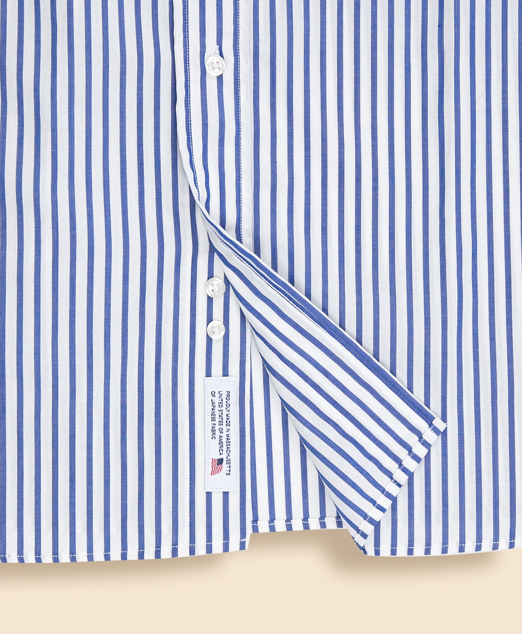 【BD125周年プリント対象メンズドレスシャツ】 スーピマコットン ボールドストライプ ドレスシャツ Regular Fit Made in USA6
