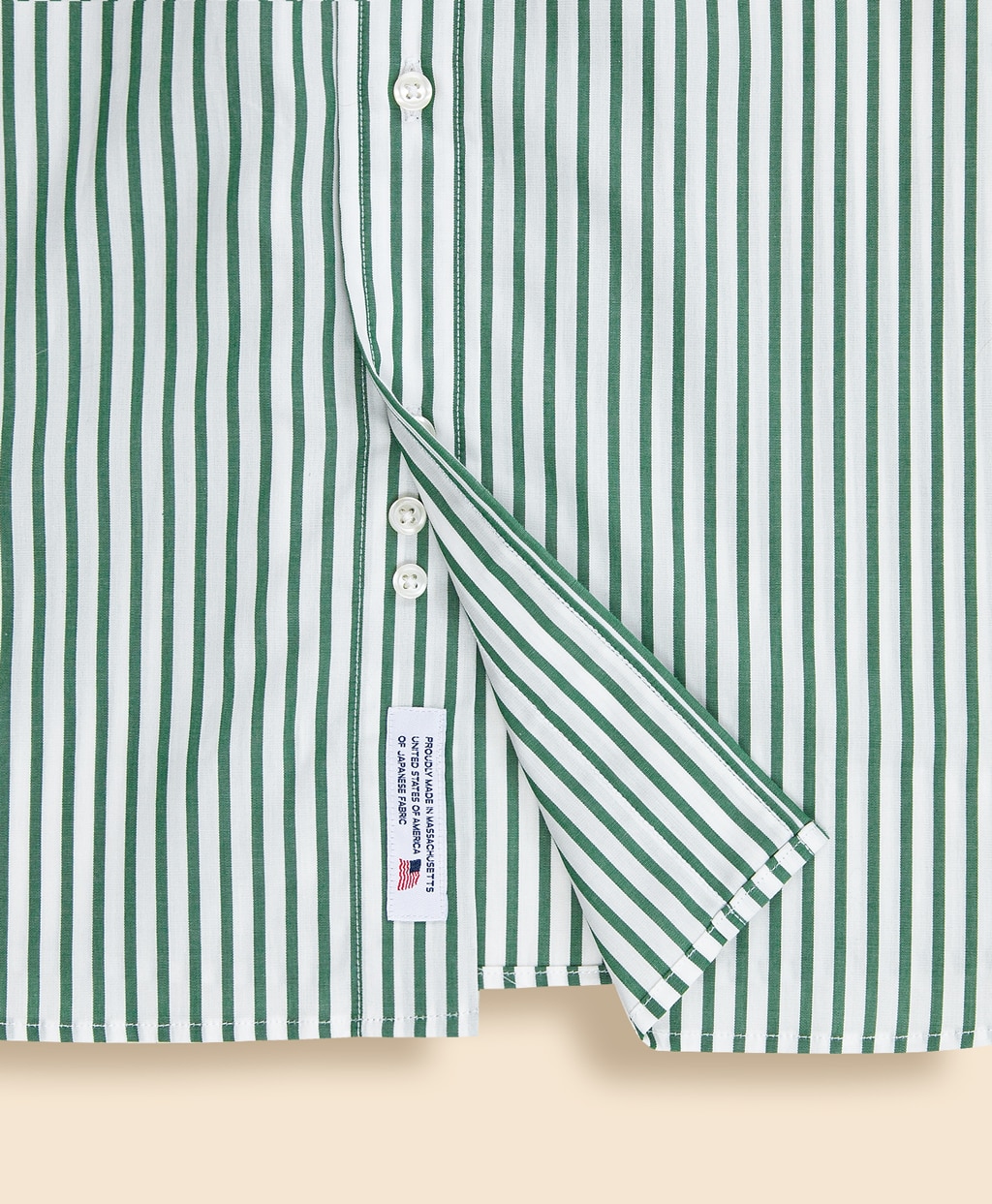 【BD125周年プリント対象メンズドレスシャツ】 スーピマコットン ボールドストライプ ドレスシャツ Regular Fit Made in USA6