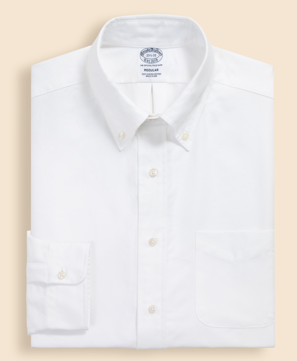 【BD125周年プリント対象メンズドレスシャツ】 スーピマコットン オックスフォード ドレスシャツ Regular Fit Made in USA3