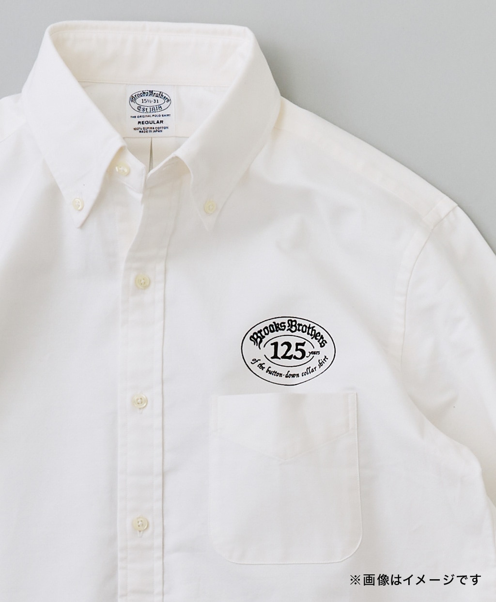 【BD125周年プリント対象メンズドレスシャツ】 スーピマコットン オックスフォード ドレスシャツ Regular Fit Made in USA8