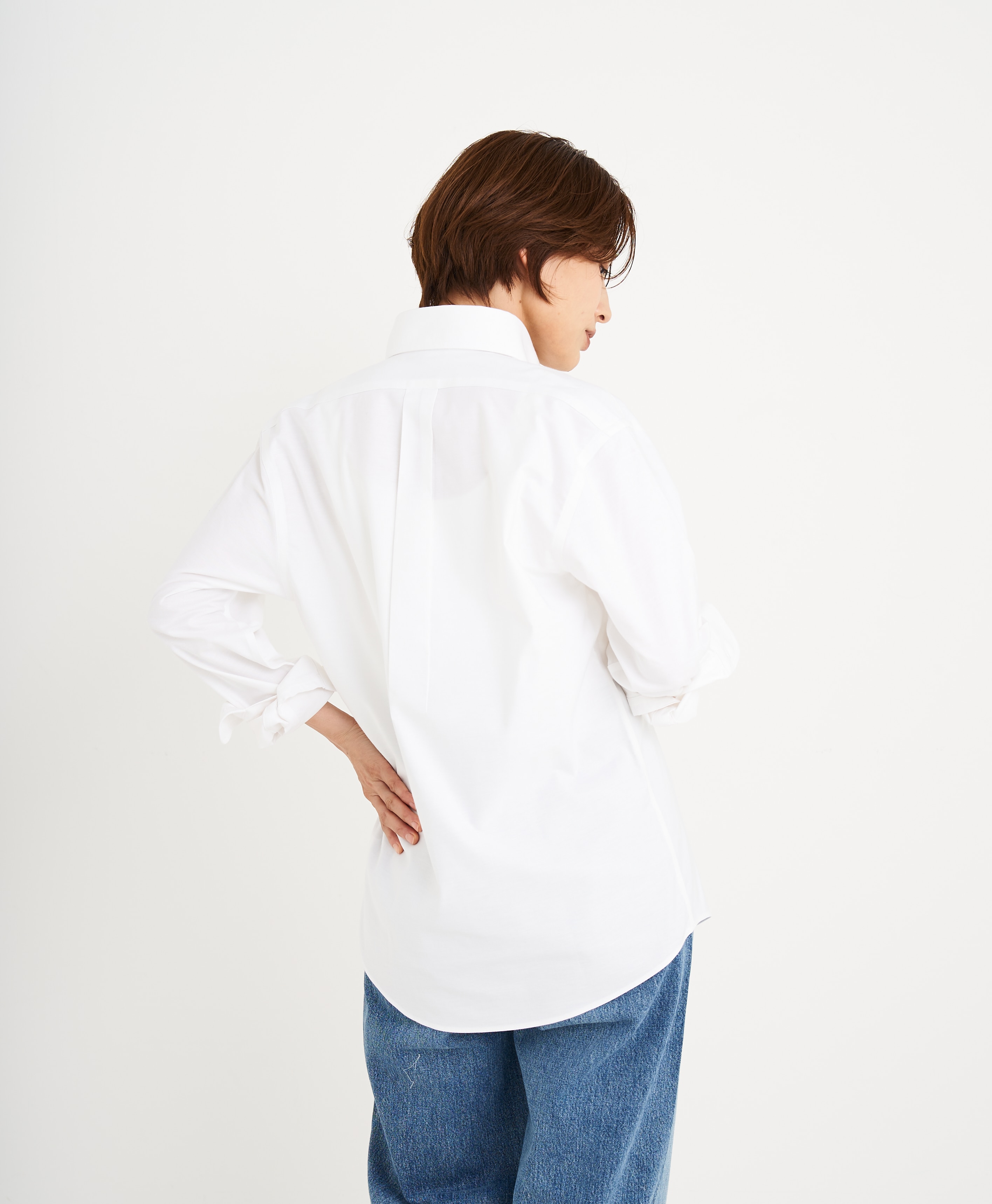 【BD125周年プリント対象GFロゴ入りメンズシャツ】 ノンアイロン ストレッチオックスフォード GFロゴ スポーツシャツ Regular Fit13