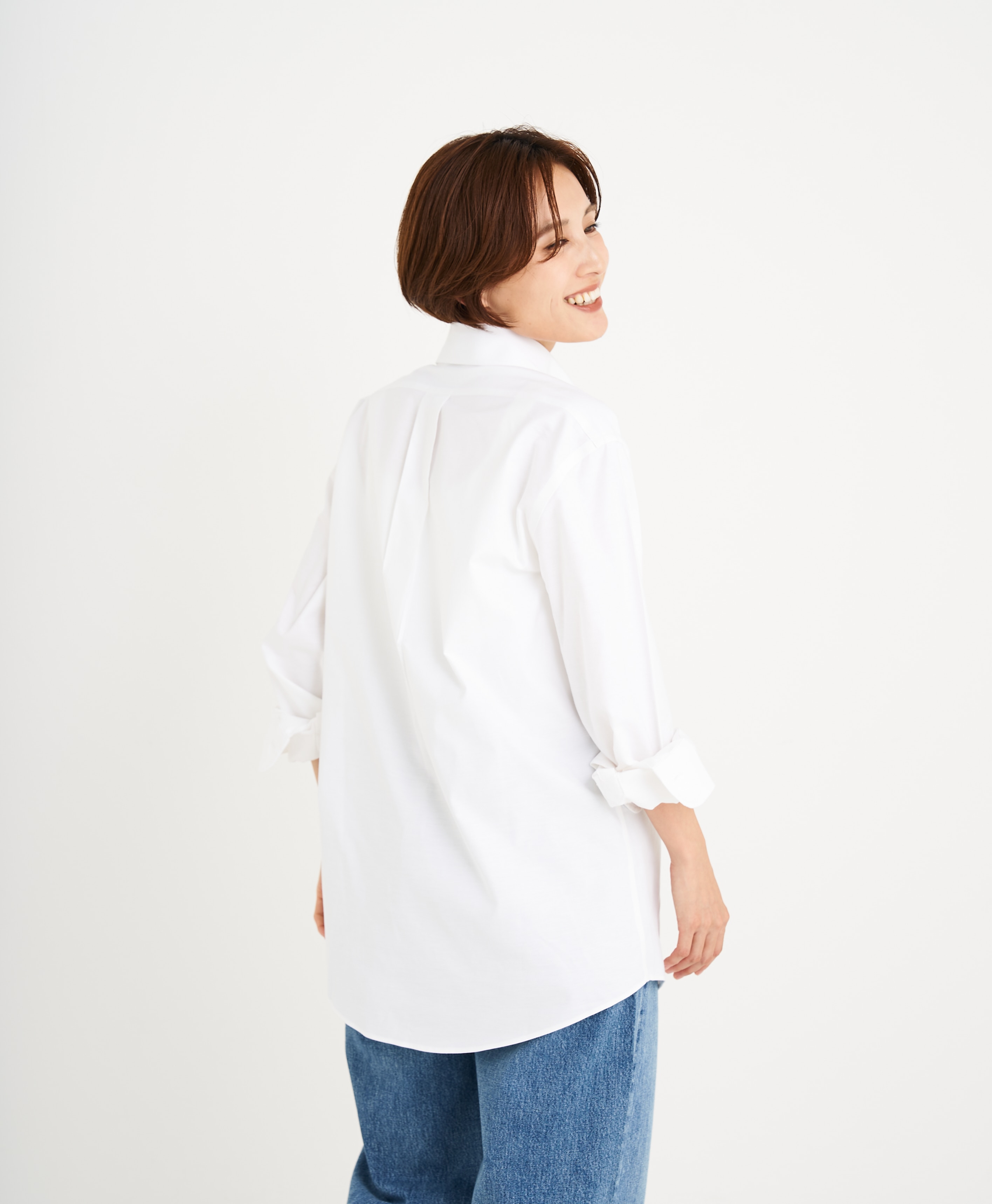 【BD125周年プリント対象GFロゴ入りメンズシャツ】 ノンアイロン ストレッチオックスフォード GFロゴ スポーツシャツ Regular Fit16