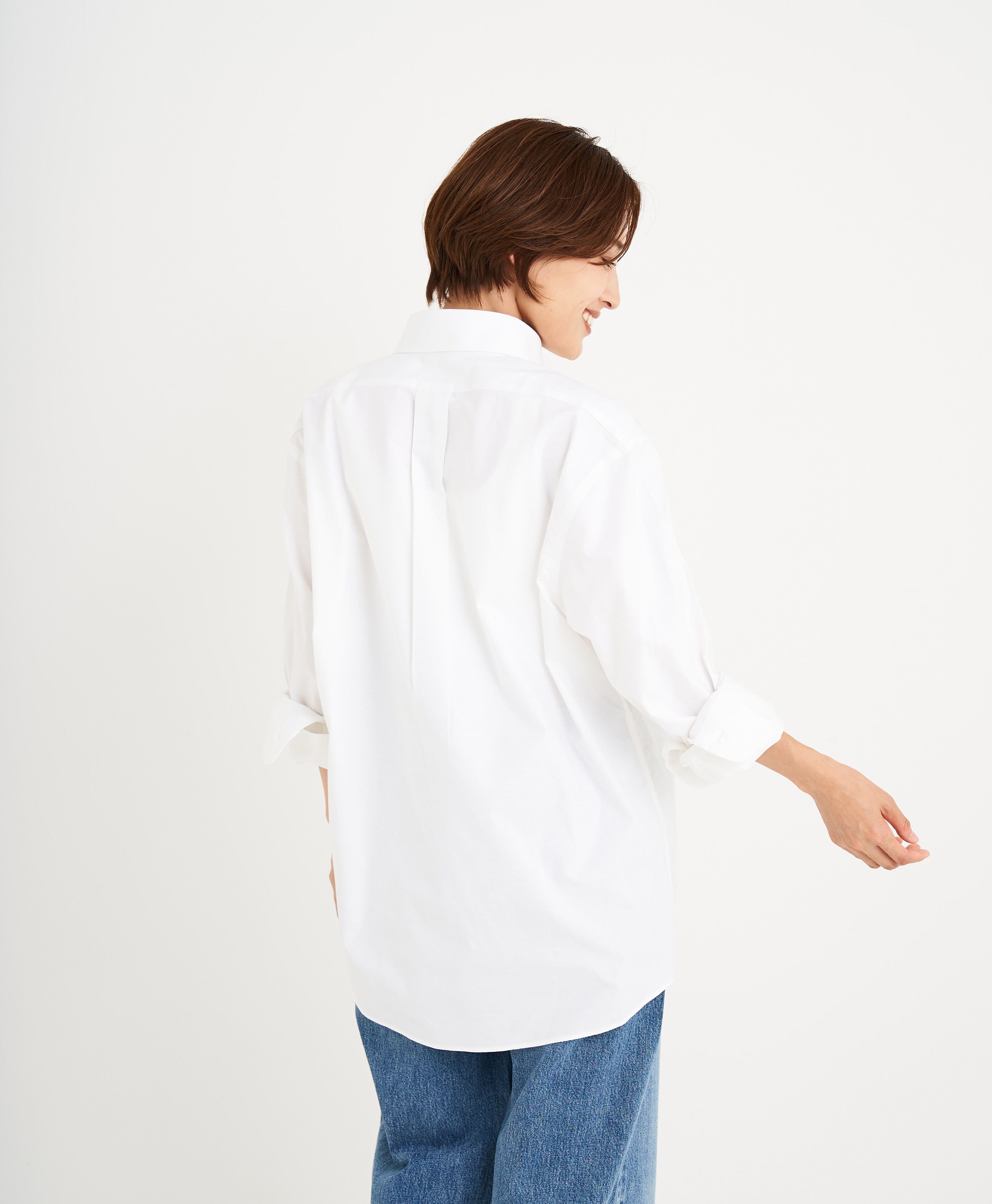 【BD125周年プリント対象GFロゴ入りメンズシャツ】 ノンアイロン ストレッチオックスフォード GFロゴ スポーツシャツ Regular Fit18