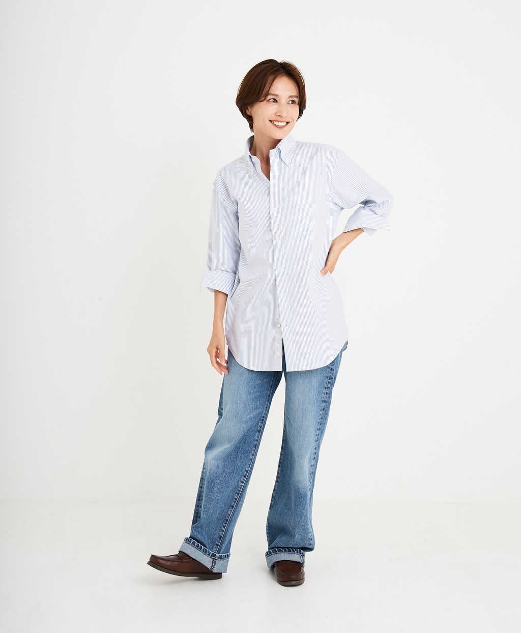 【BD125周年プリント対象メンズドレスシャツ】 スーピマコットン オックスフォード ドレスシャツ Regular Fit14