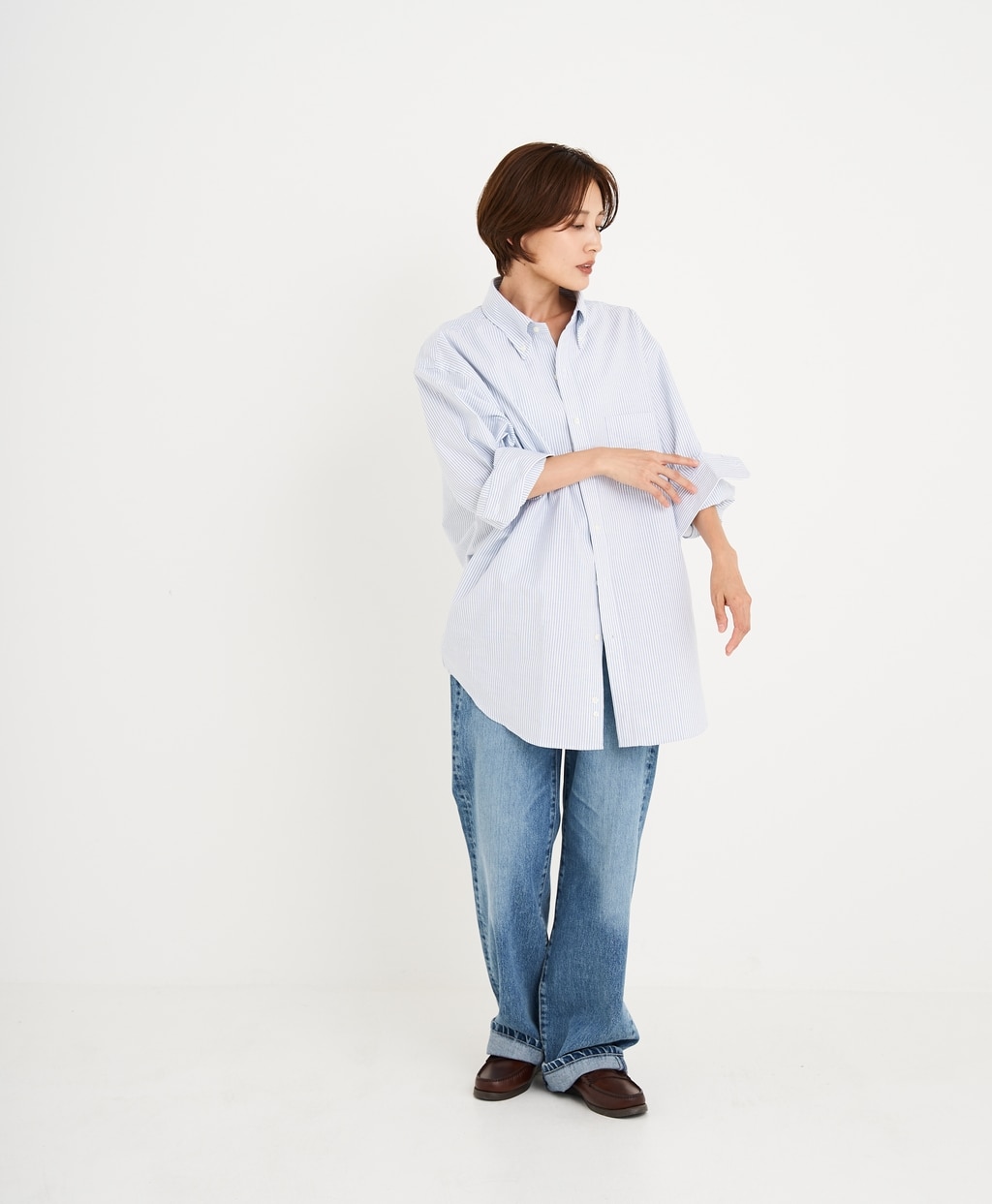 【BD125周年プリント対象メンズドレスシャツ】 スーピマコットン オックスフォード ドレスシャツ Regular Fit28