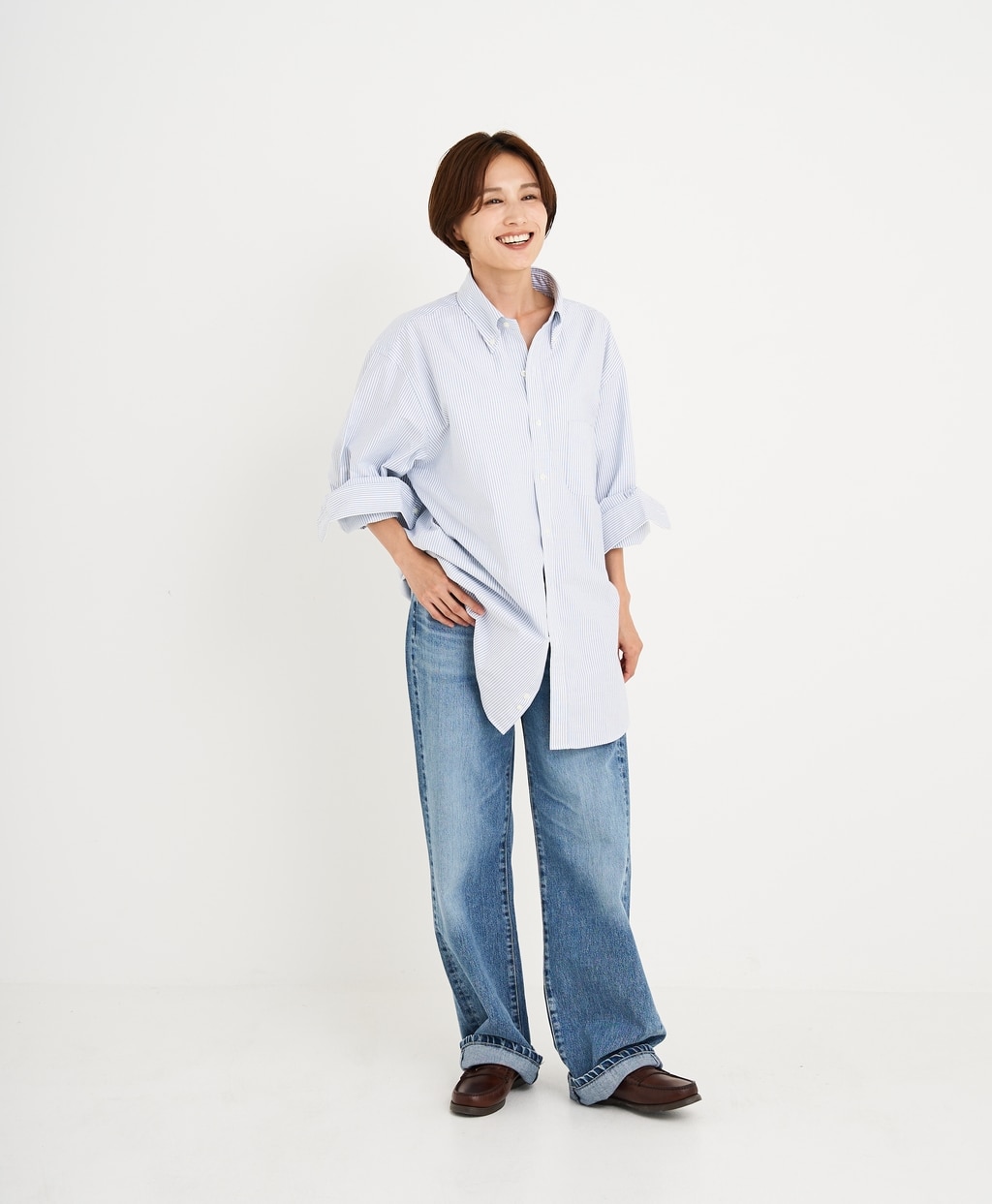 【BD125周年プリント対象メンズドレスシャツ】 スーピマコットン オックスフォード ドレスシャツ Regular Fit30