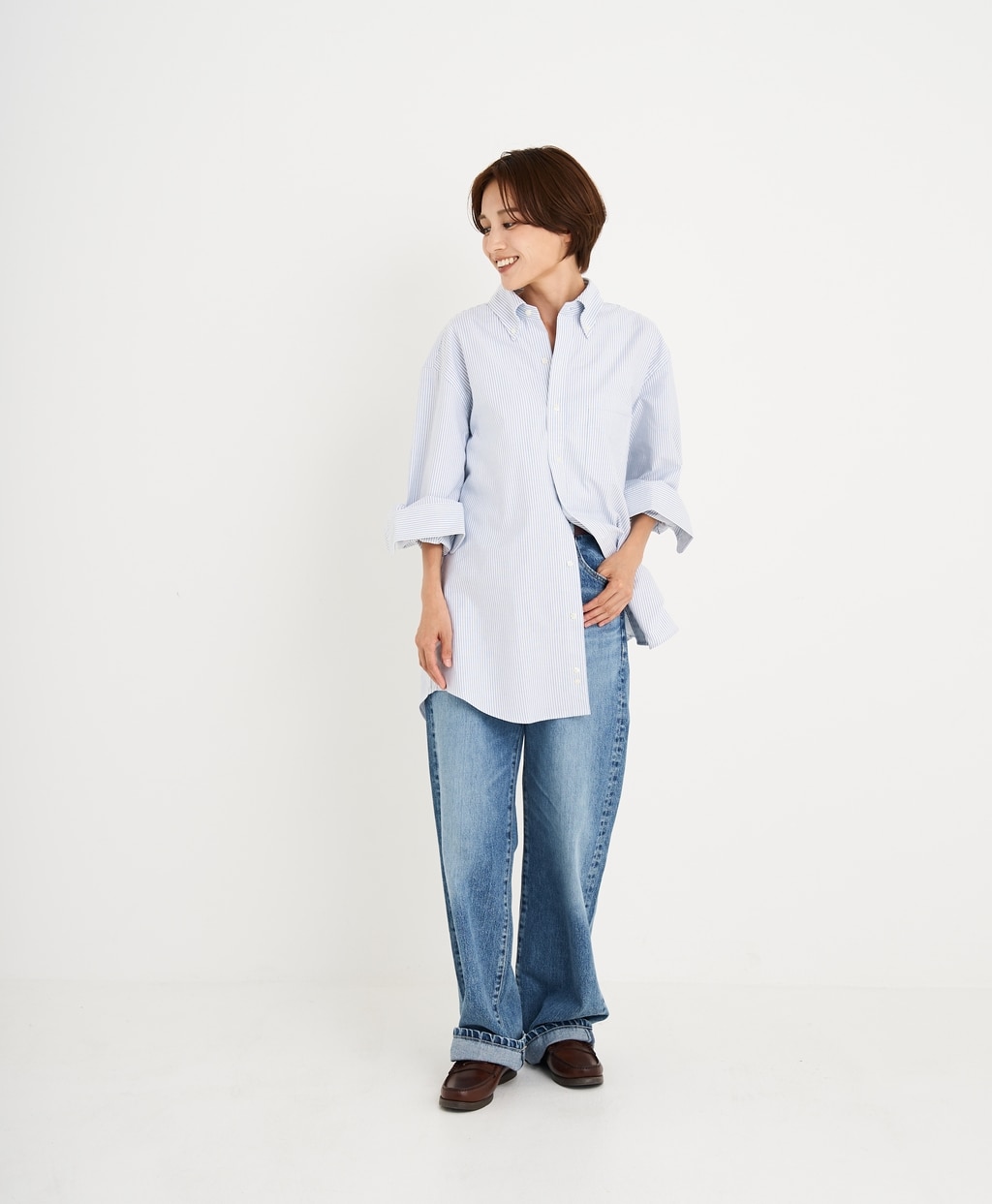 【BD125周年プリント対象メンズドレスシャツ】 スーピマコットン オックスフォード ドレスシャツ Regular Fit25