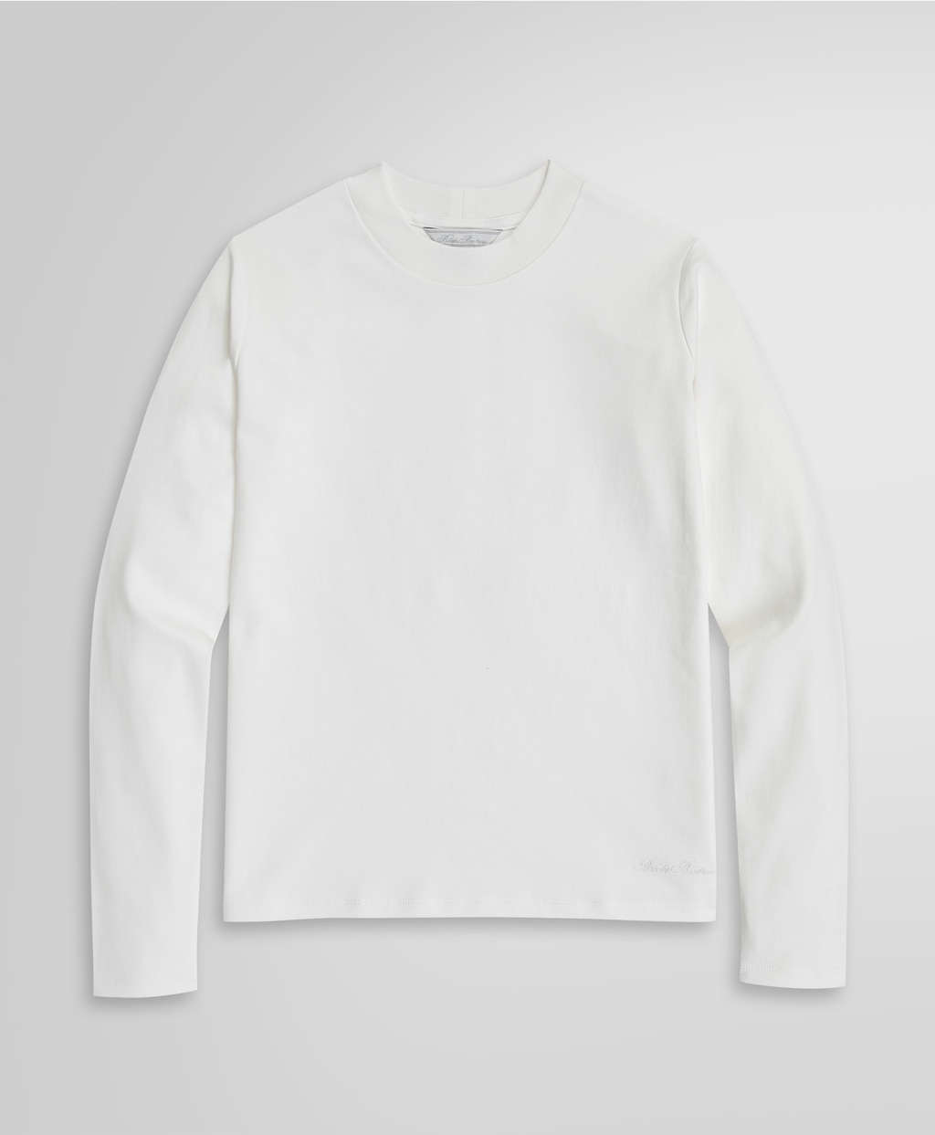 コットンスムース　クルーネック　ロングスリーブ　Tシャツ