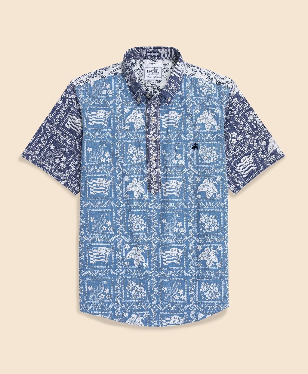 Brooks Brothers×Reyn Spooner　コットン／ポリエステル　プルオーバー　ファン　アロハシャツ