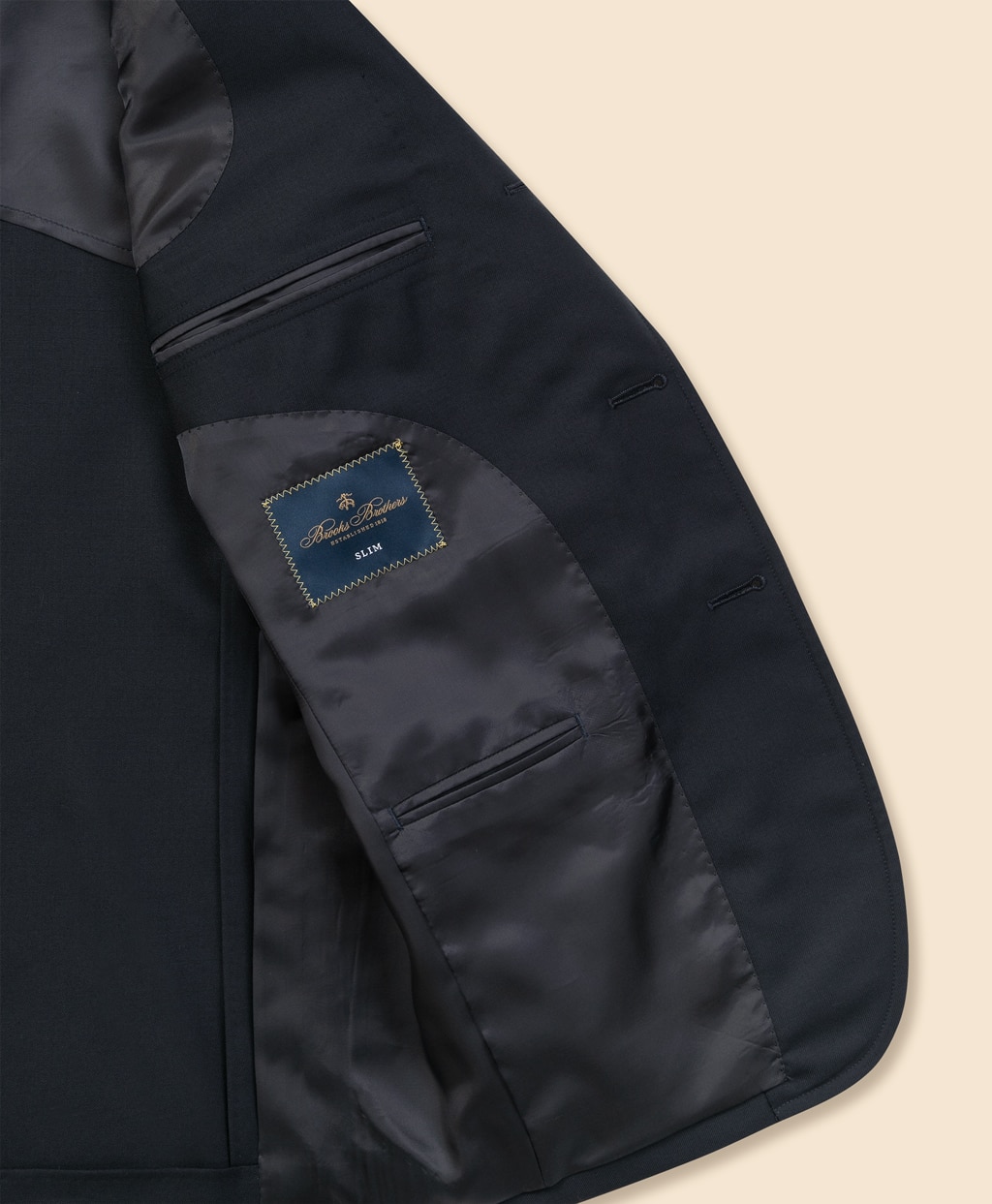 ミラクルクリンプウール　段返り３釦　ブレザー　Slim6