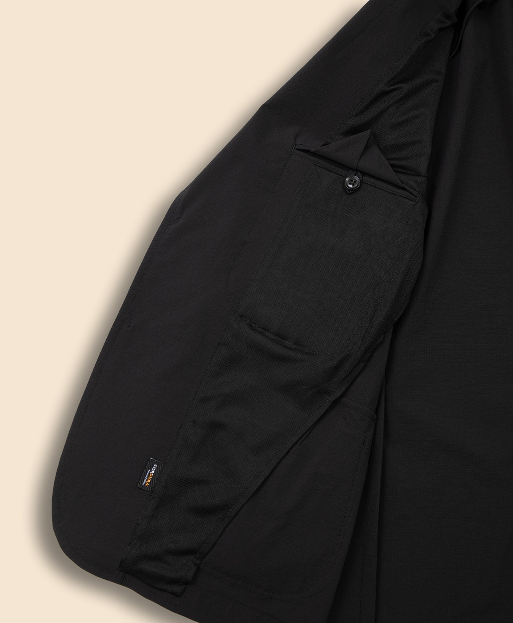 ナイロン／ポリウレタン　ウォッシャブル　段返り３釦サックジャケット　Classic5