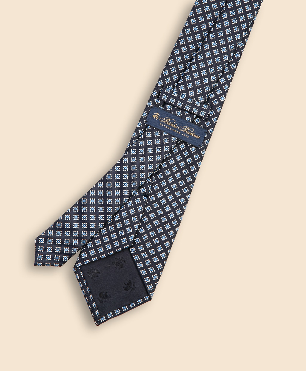 シルク　スクエアフラワー　ジャカードタイ2