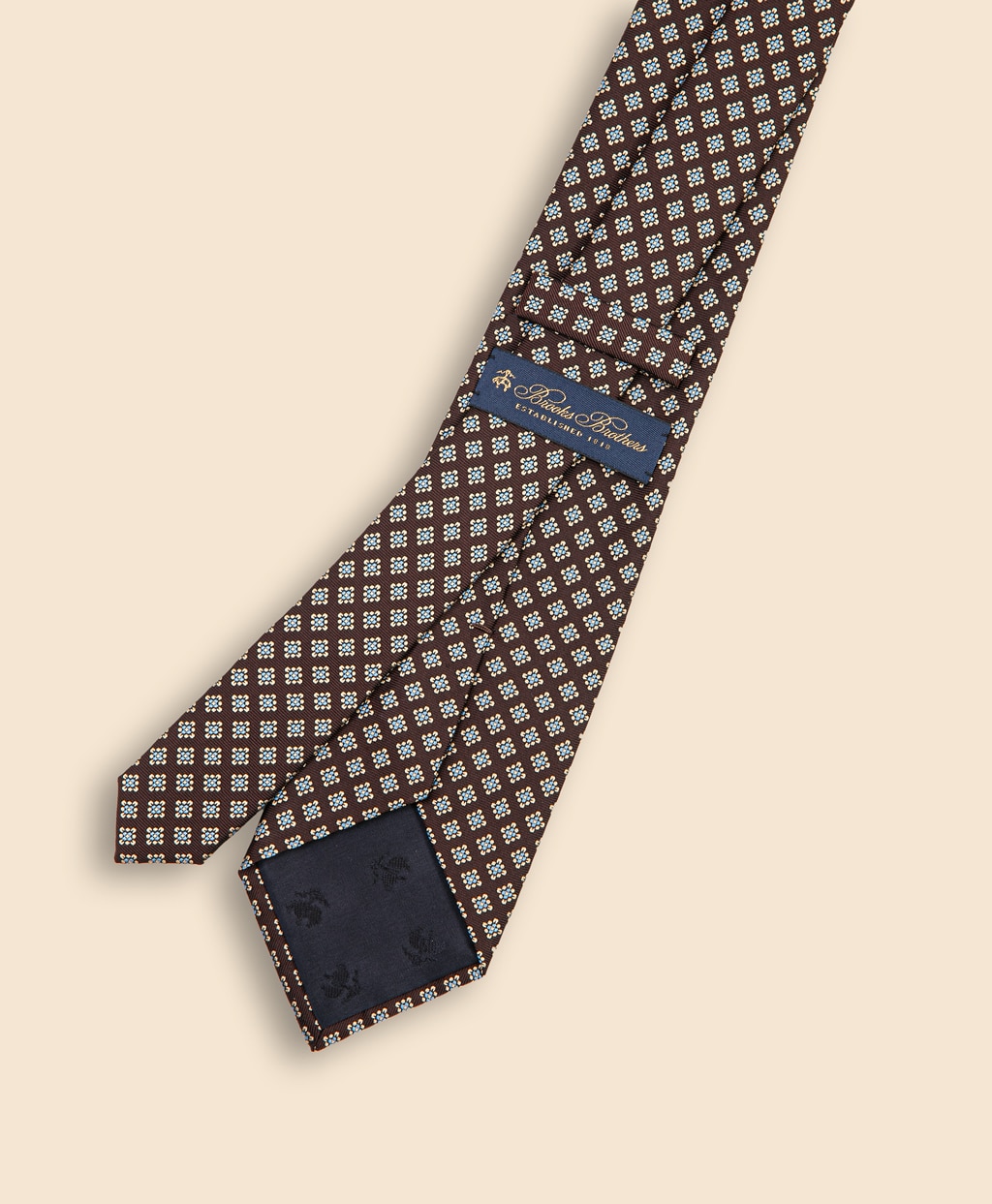 シルク　スクエアフラワー　ジャカードタイ2