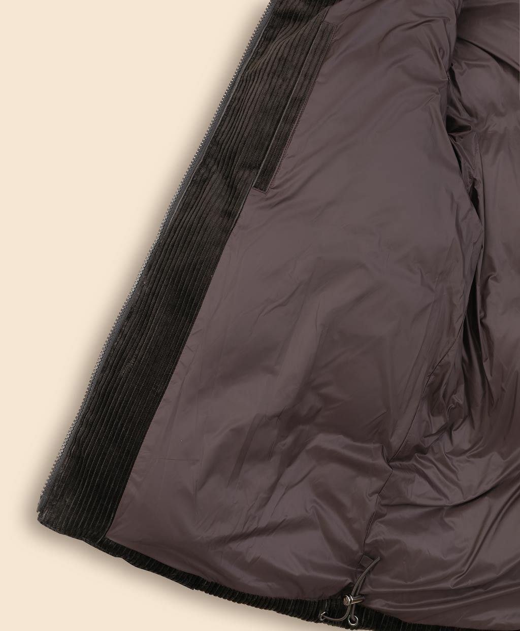 コットン コーデュロイ ショートパッファー ダウンコート | Brooks