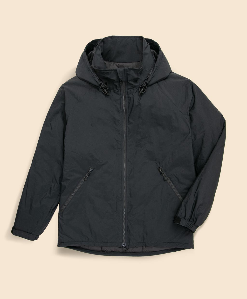 ナイロン フーデッド パッファージャケット1