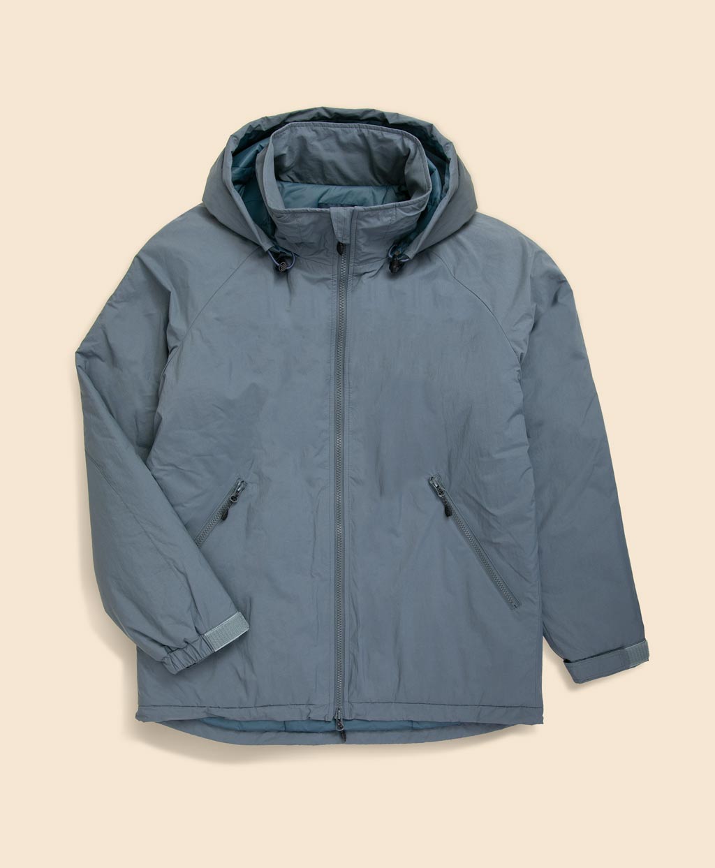 ナイロン フーデッド パッファージャケット1