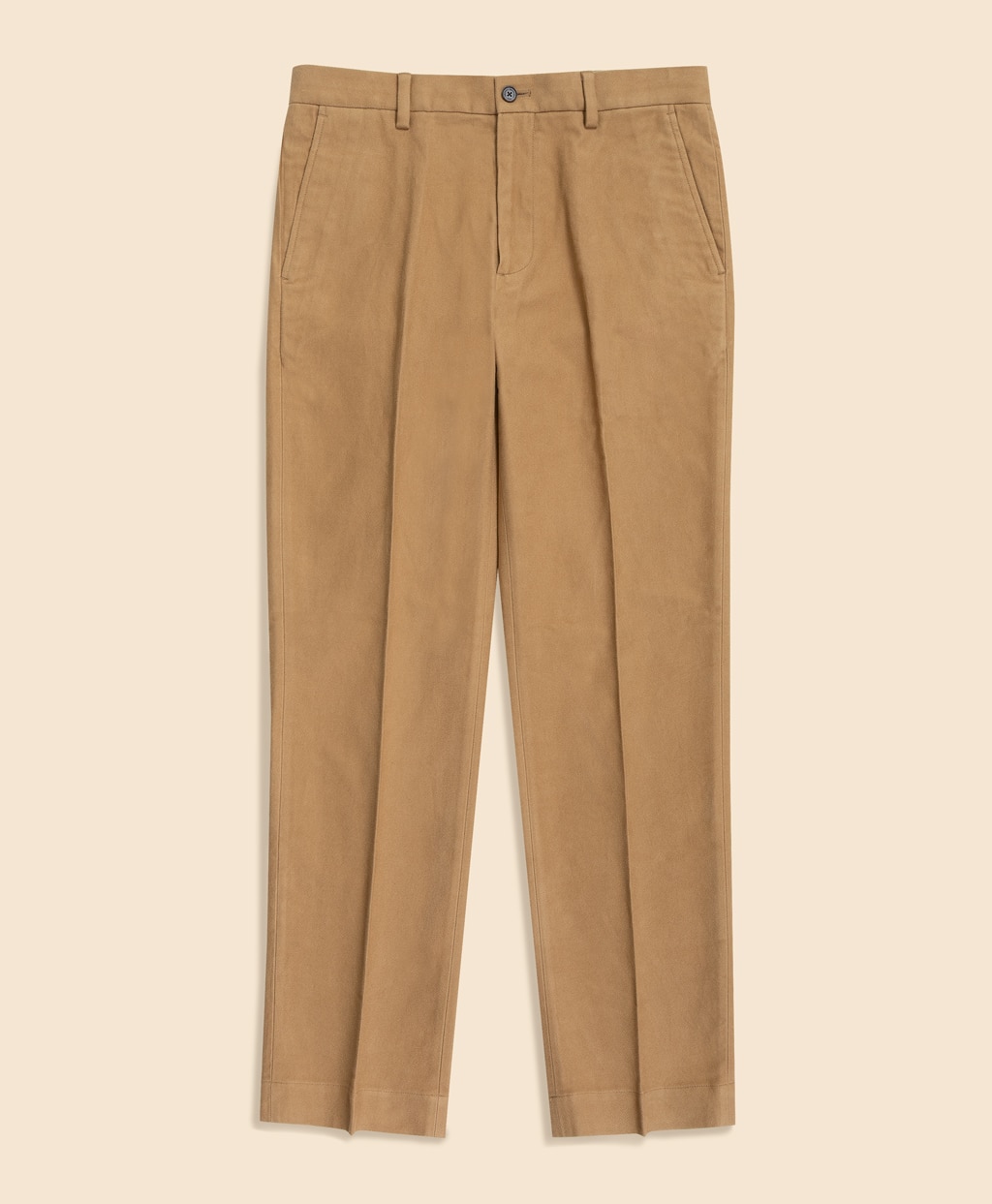 コットン ブラッシュドツイル プレーンフロントパンツ Regular1