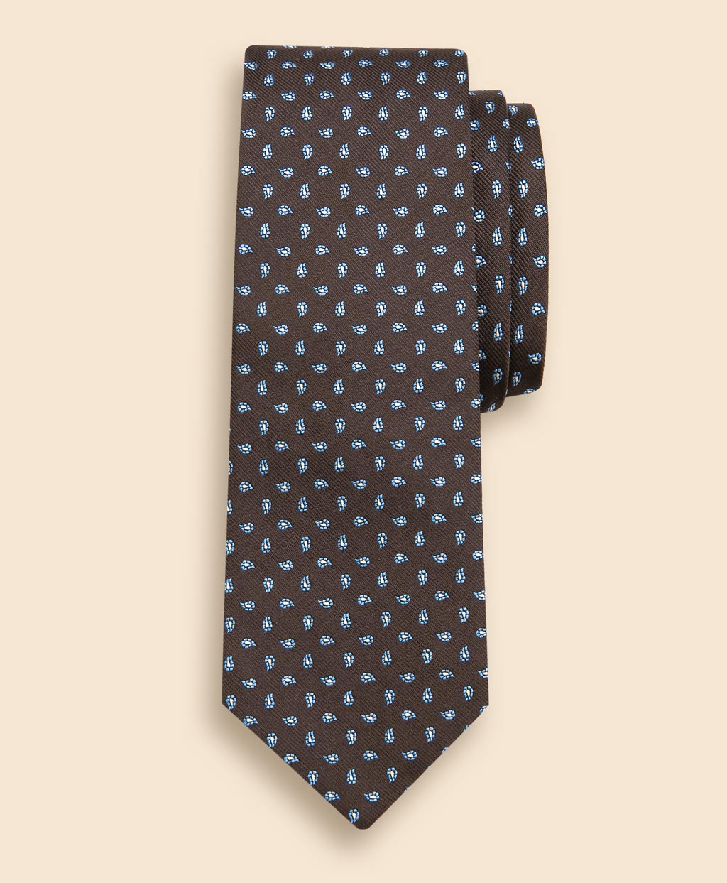 シルク　スモールペイズリー　ジャカードタイ1