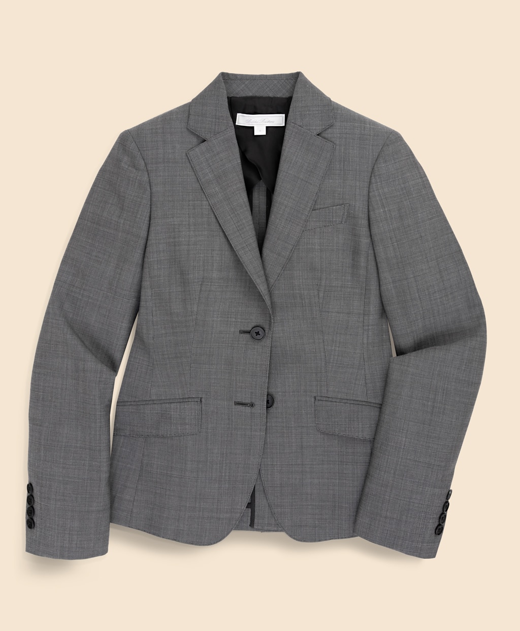 ポリエステル/ウール　ピンヘッド　シングル２ボタンジャケット