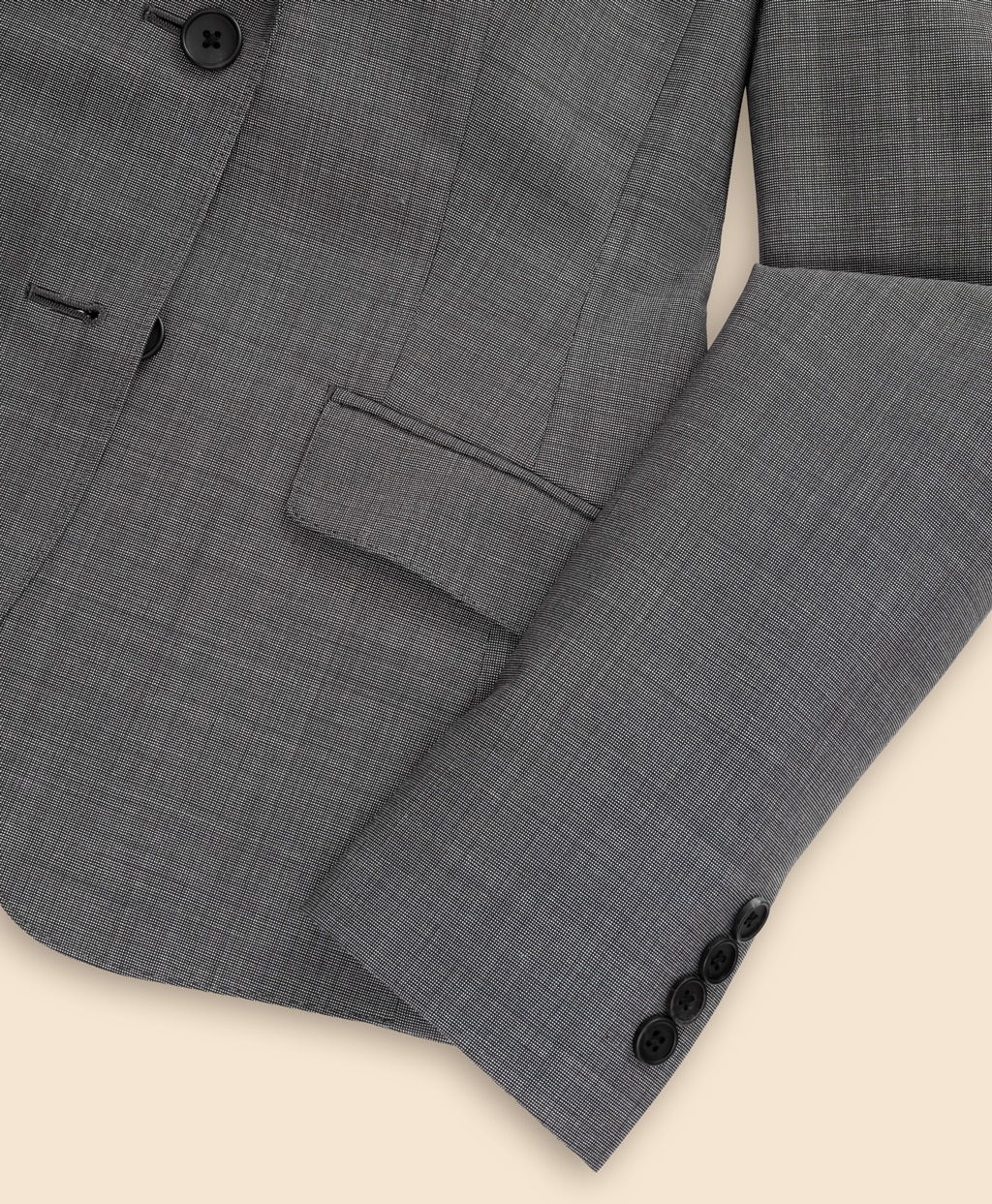 ポリエステル/ウール　ピンヘッド　シングル２ボタンジャケット3