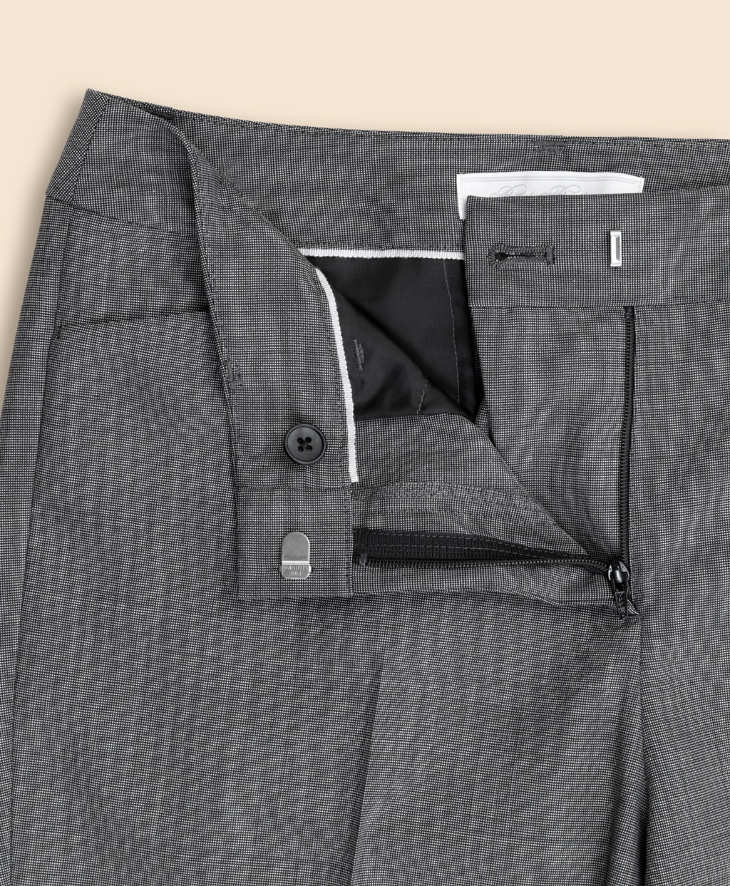 ポリエステル/ウール　ピンヘッド　クロップド　ドレスパンツ3