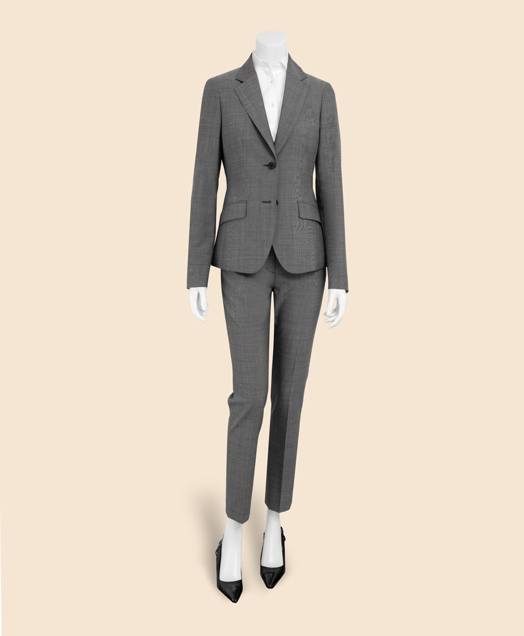 ポリエステル/ウール　ピンヘッド　クロップド　ドレスパンツ4