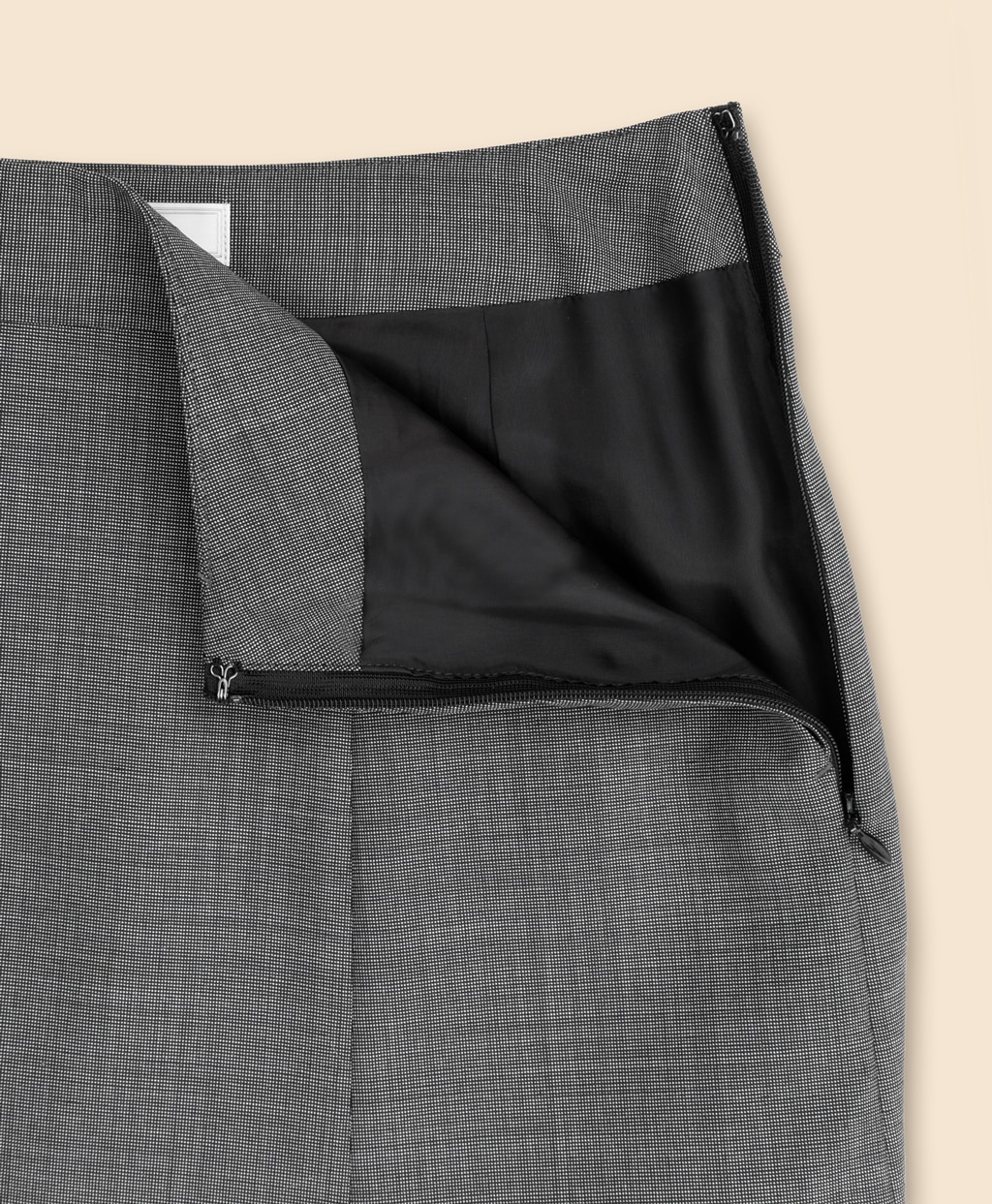 ポリエステル/ウール　ピンヘッド　フレアスカート3